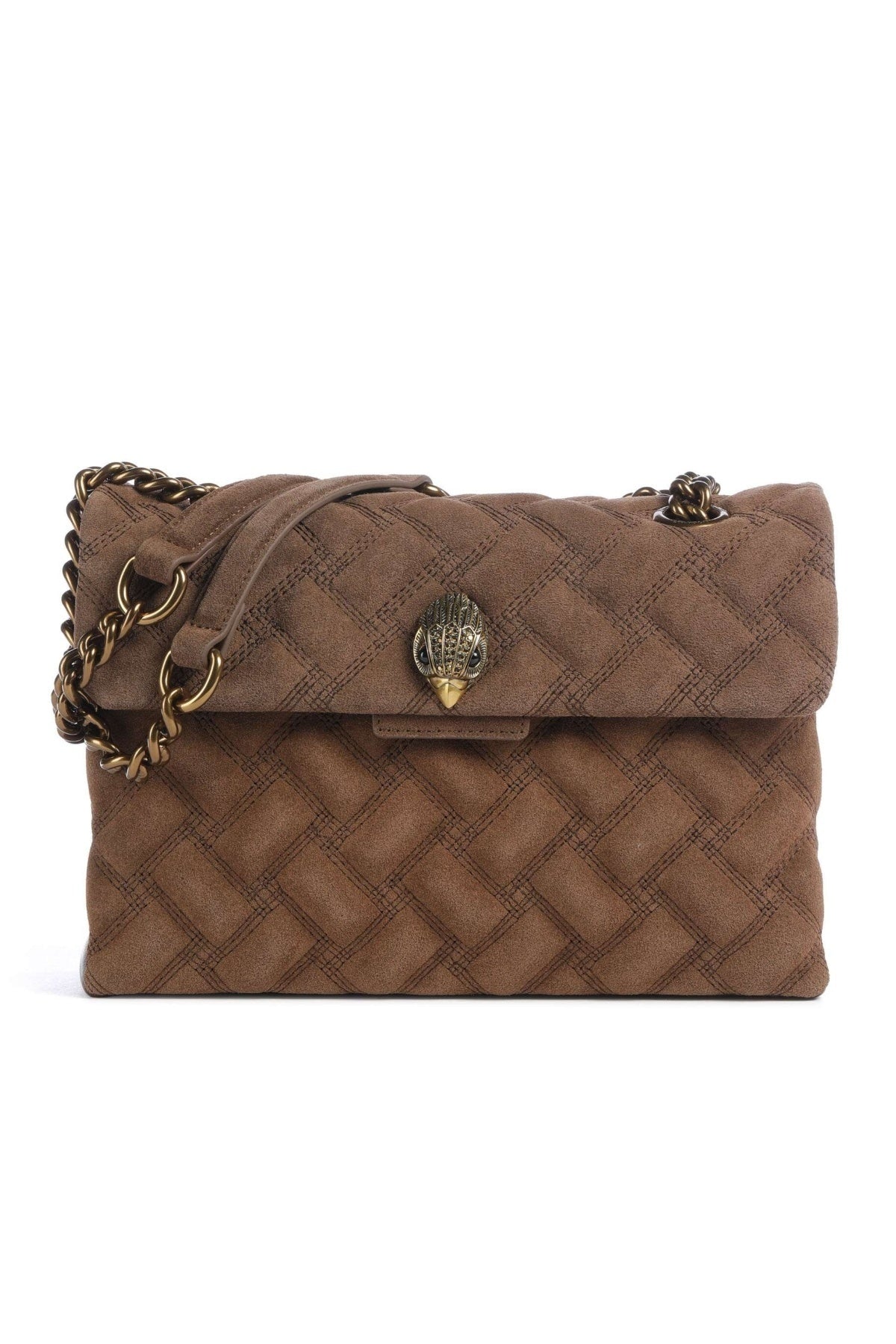 KURT GEIGER LONDON  LEATHER KENSINGTON BAG  en color MARRON (1)