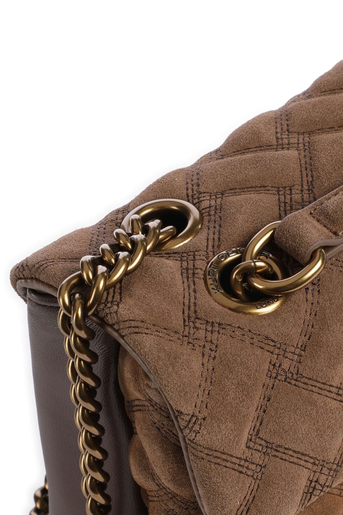 KURT GEIGER LONDON  LEATHER KENSINGTON BAG  en color MARRON (3)