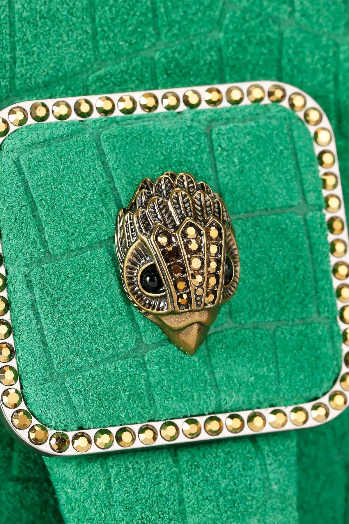 KURT GEIGER LONDON  MINI PIMLICO BAG CHAIN  en color VERDE (5)