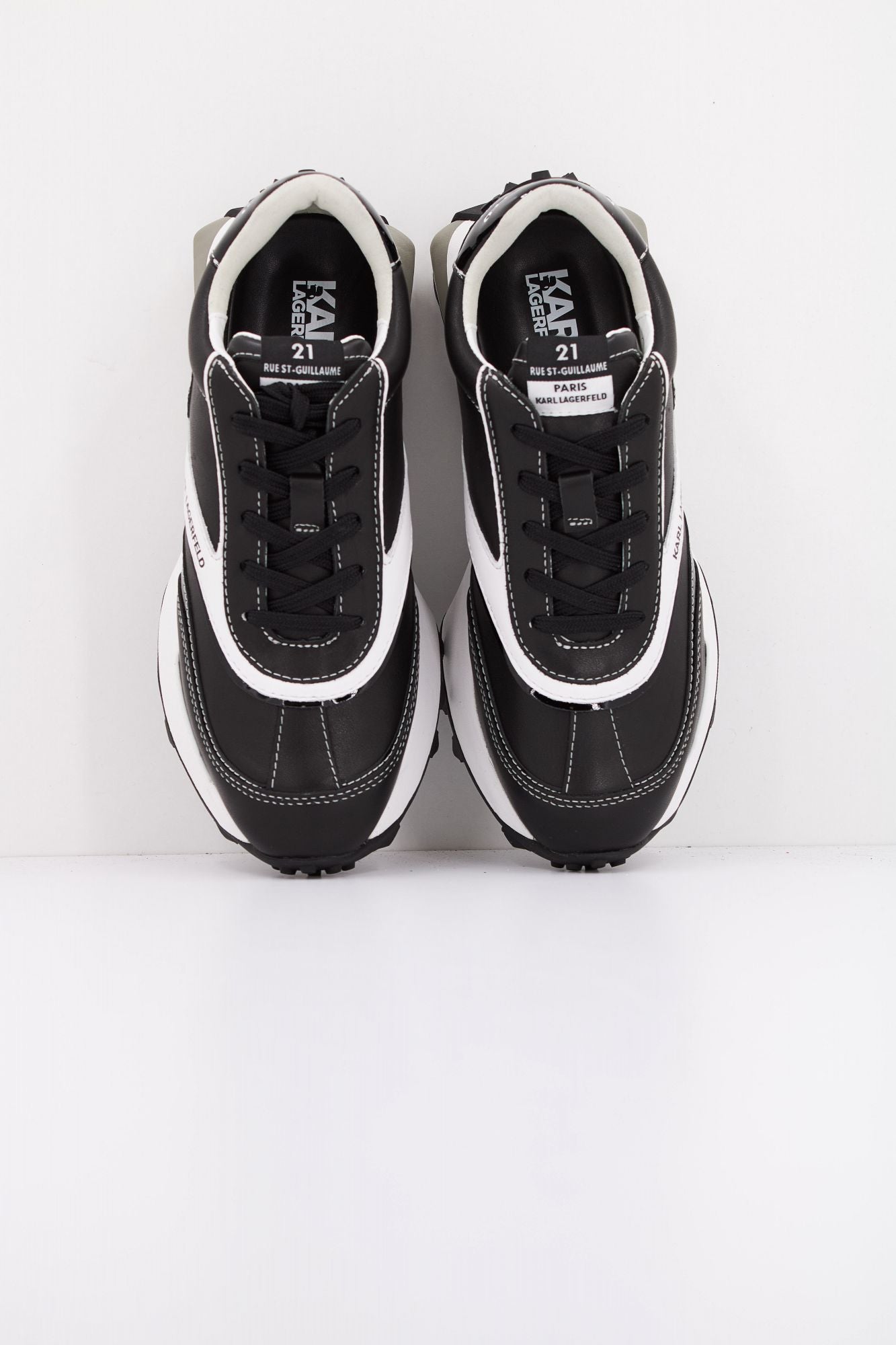 KARL LAGERFELD ZONE NFT LO LACE LTHR en color NEGRO (3)