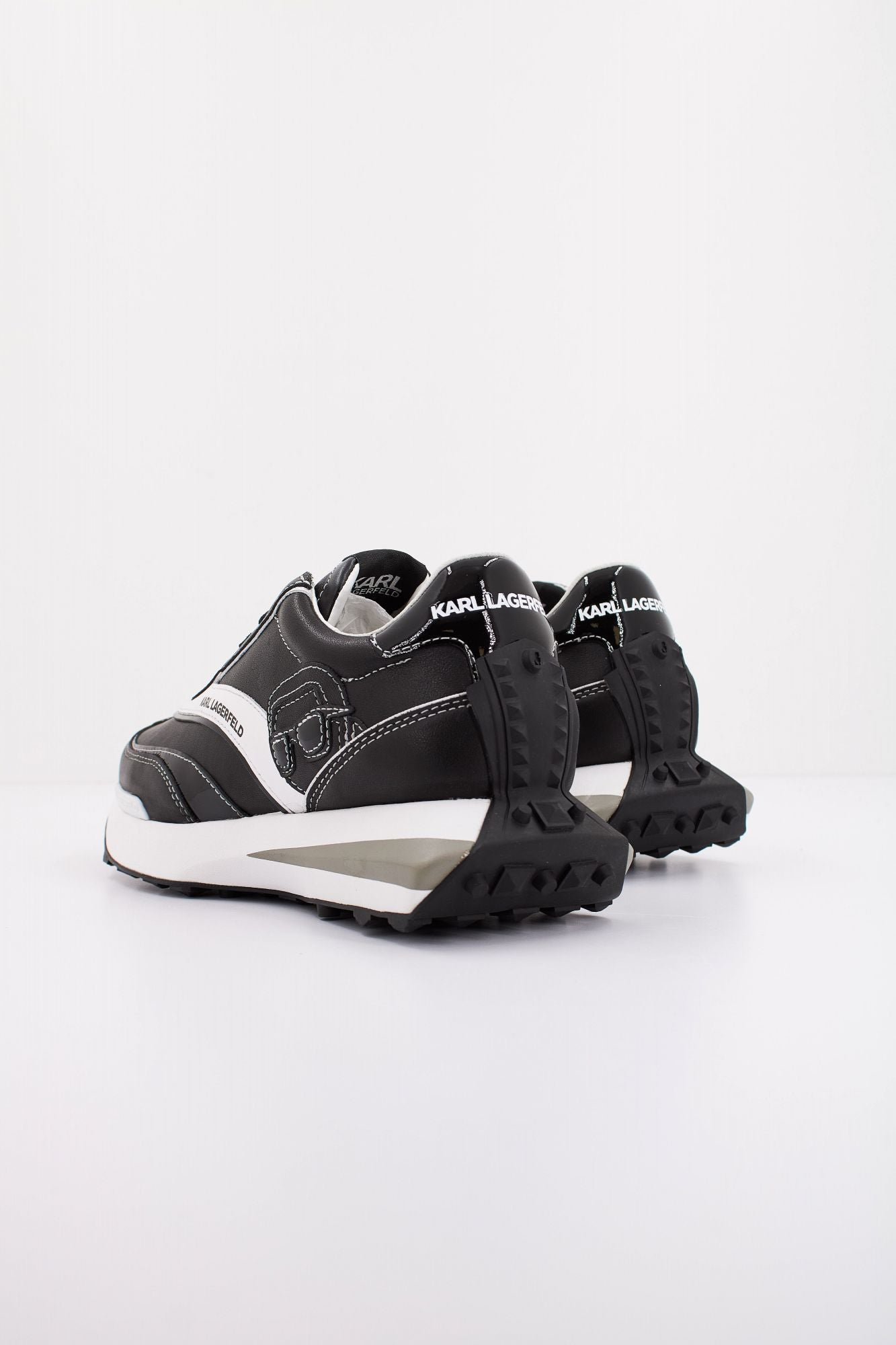 KARL LAGERFELD ZONE NFT LO LACE LTHR en color NEGRO (4)