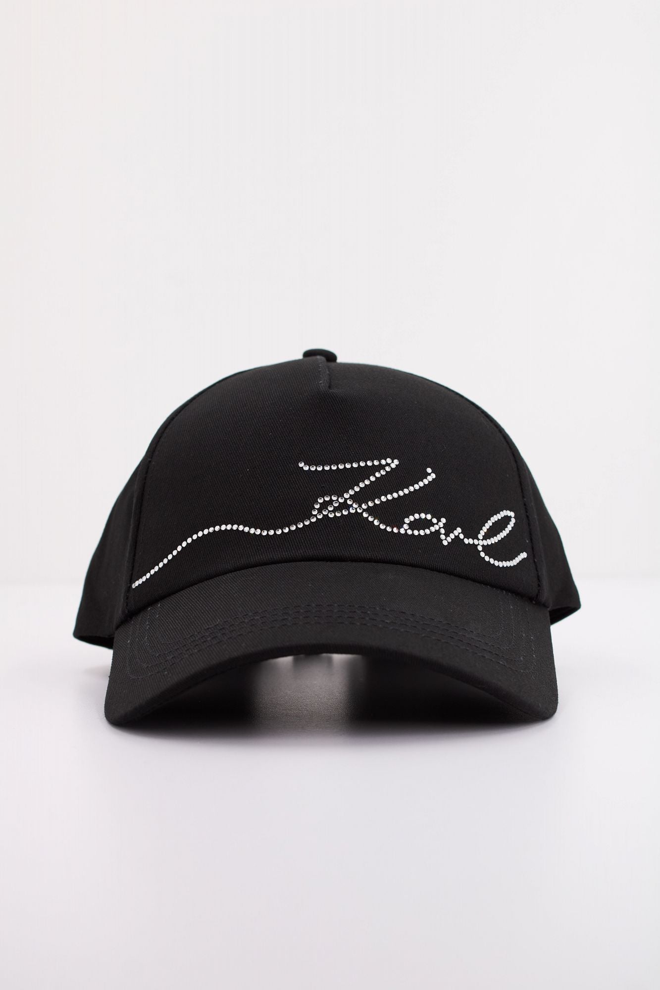 KARL LAGERFELD K/SIGNATURE RHNSTN CAP en color NEGRO (1)