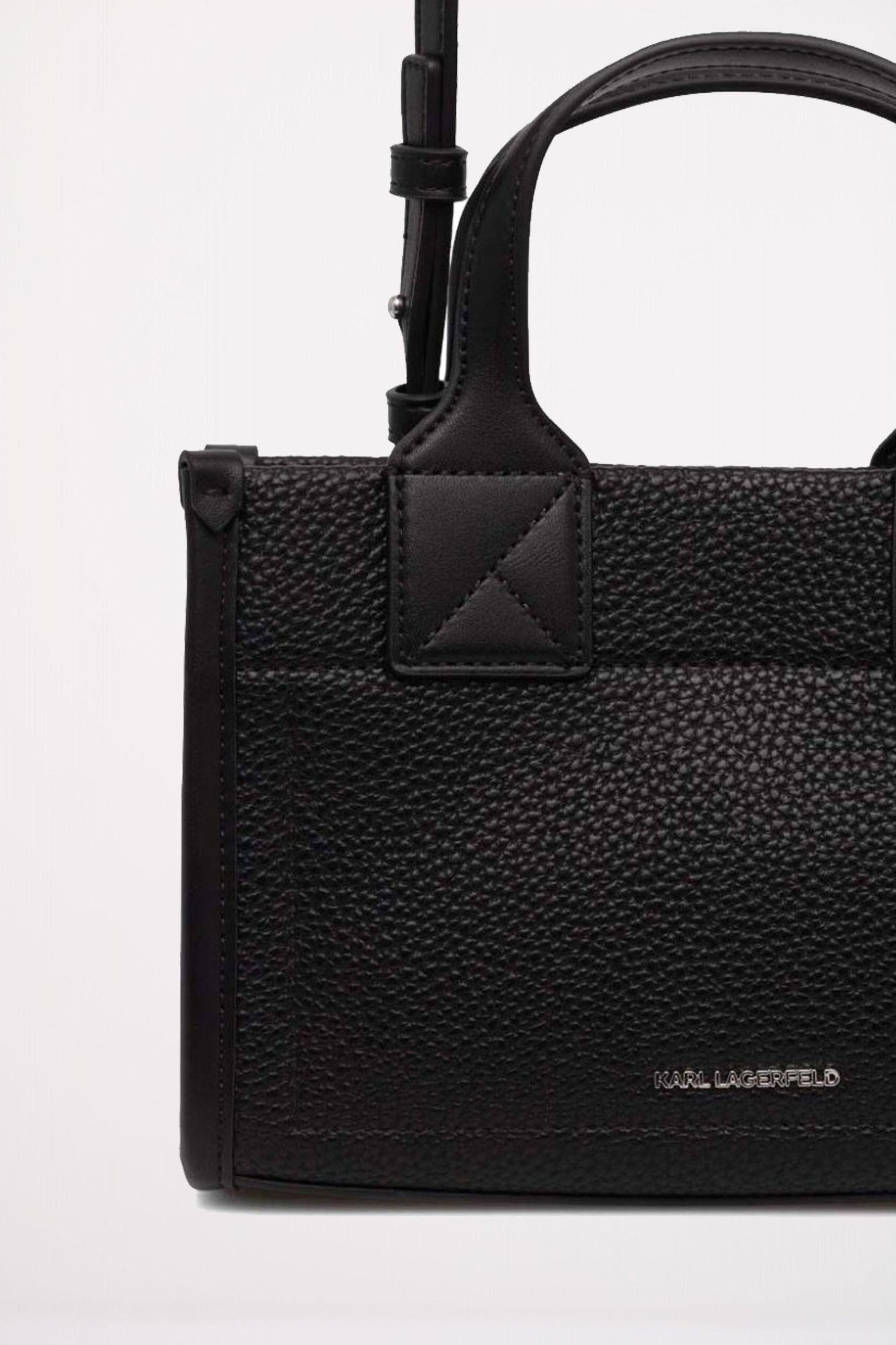 KARL LAGERFELD SKUARE SM TOTE GRAINY en color NEGRO (3)