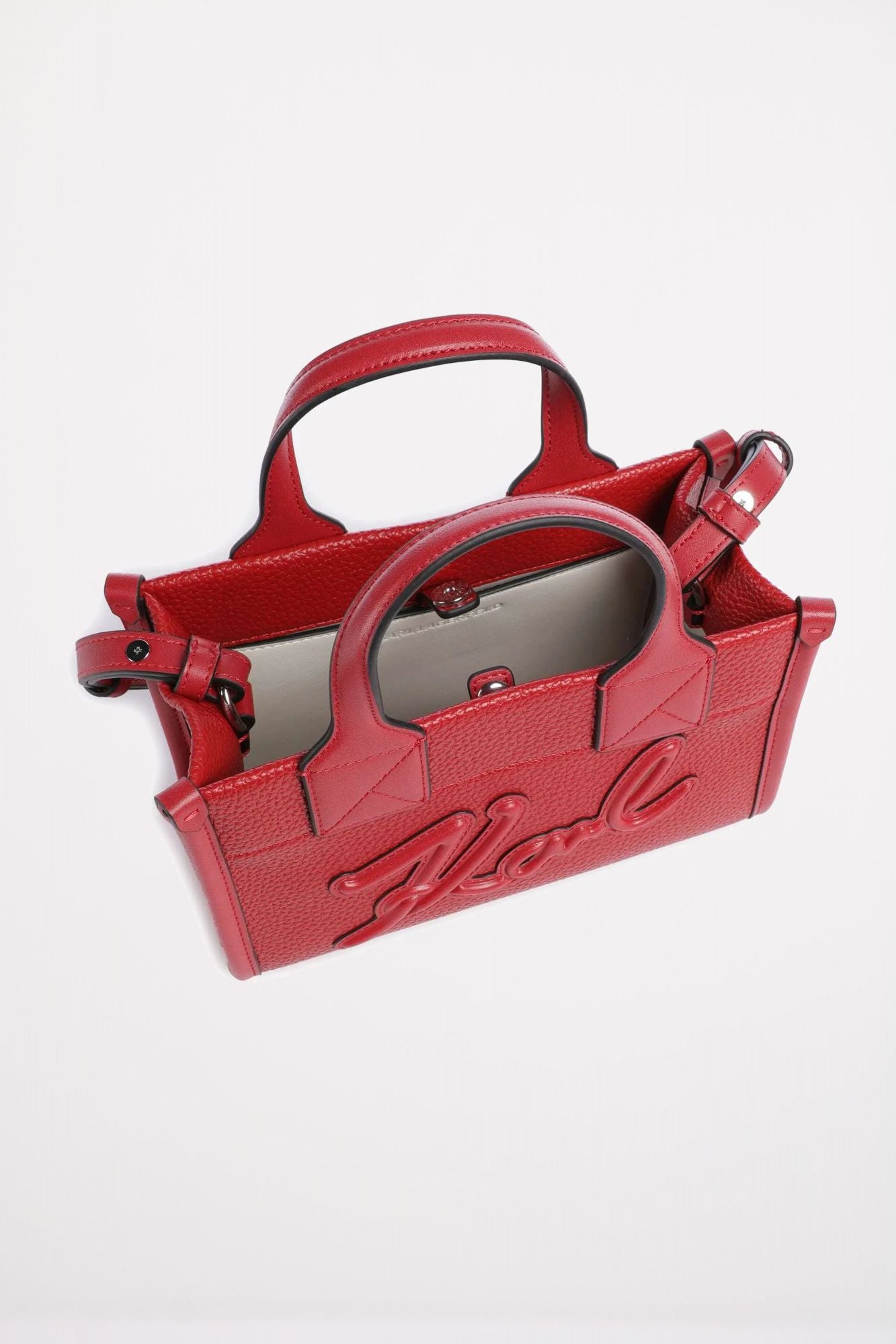 KARL LAGERFELD SKUARE SM TOTE GRAINY en color ROJO (4)