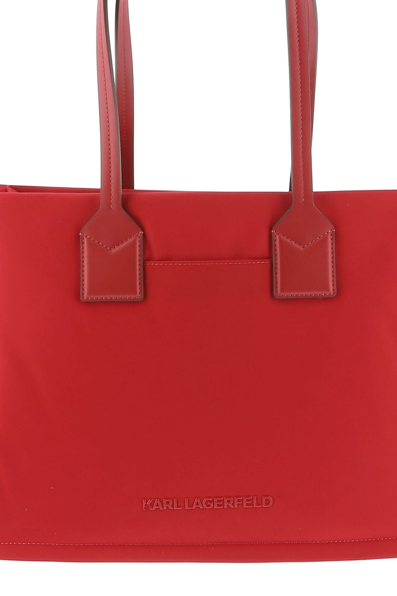 KARL LAGERFELD IKON NYLON MD SQUARE TOTE en color ROJO (3)