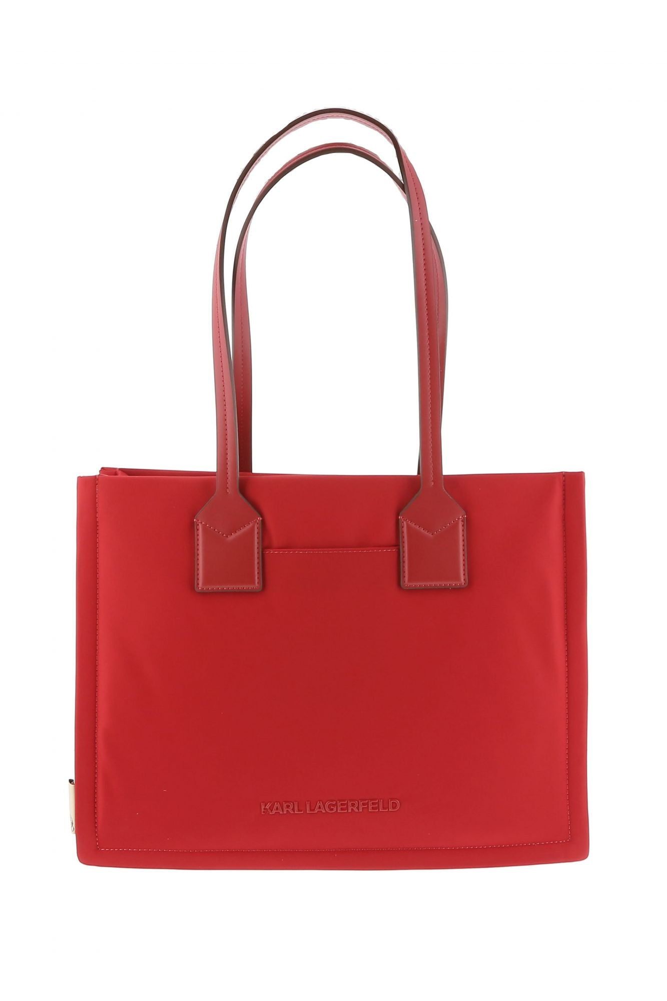 KARL LAGERFELD IKON NYLON MD SQUARE TOTE en color ROJO (5)