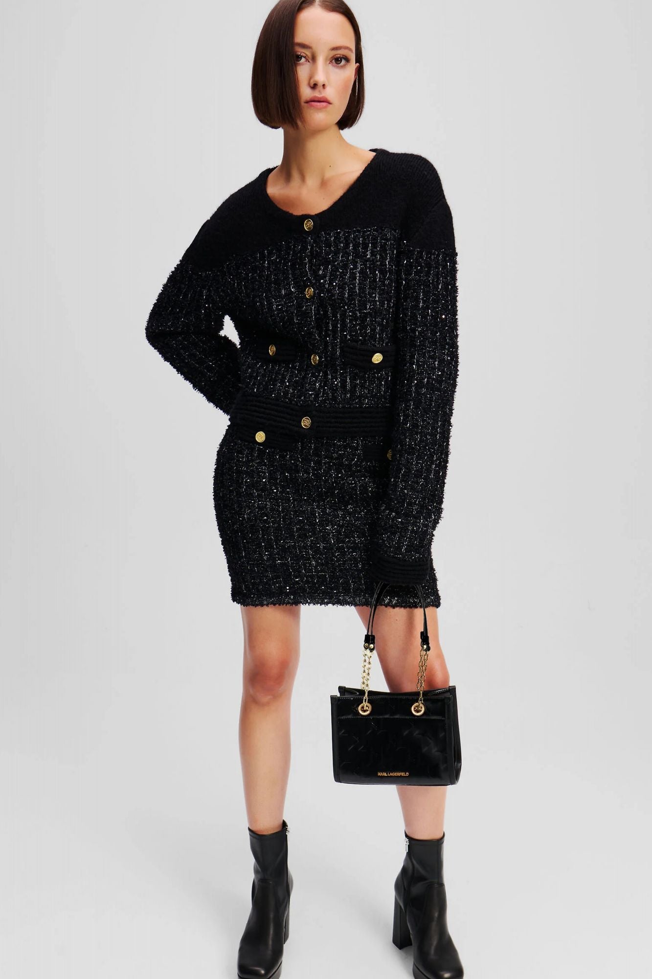 KARL LAGERFELD SKUARE SP SHINY MONO SM TO en color NEGRO (4)