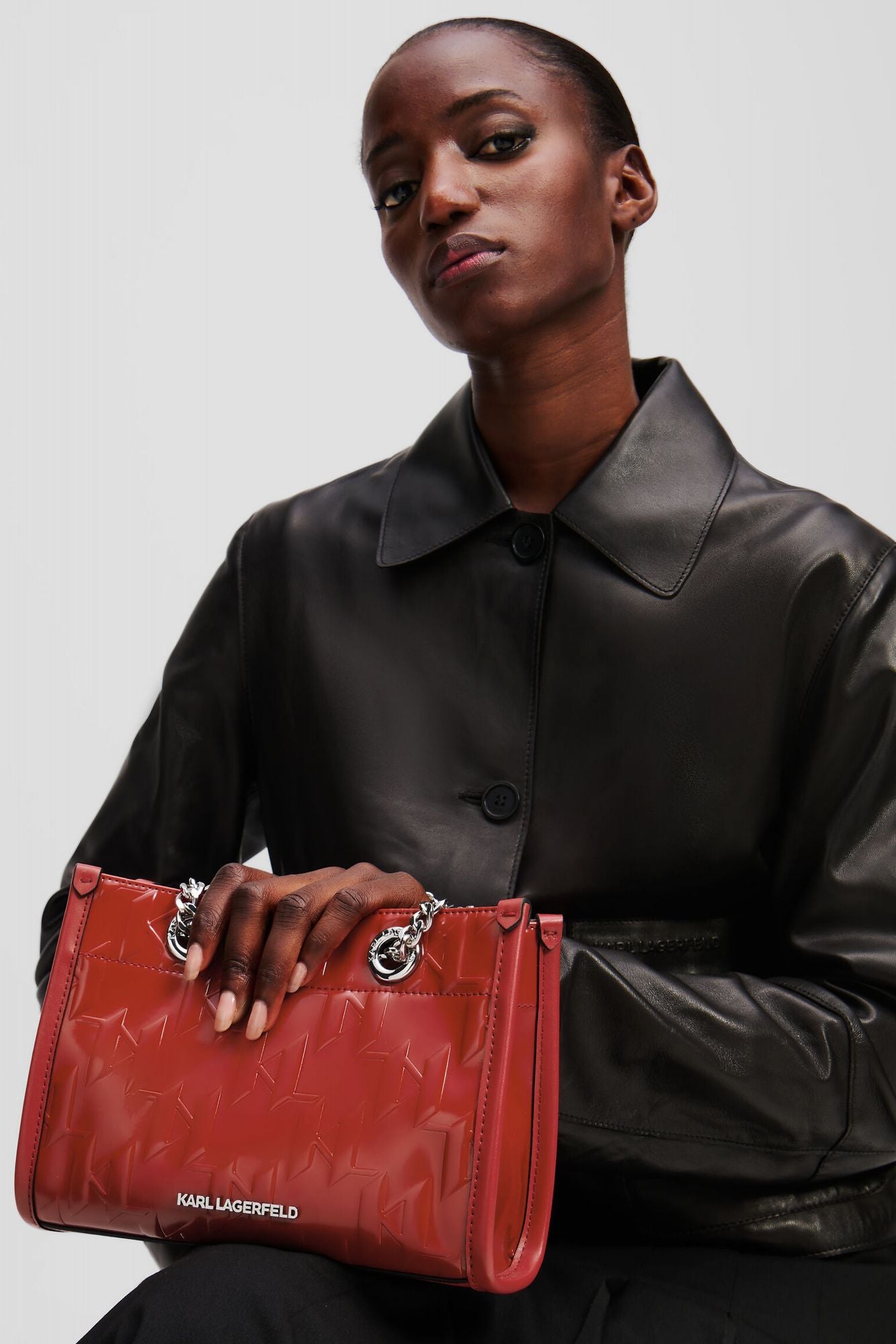 KARL LAGERFELD SKUARE SP SHINY MONO SM TO en color ROJO (4)