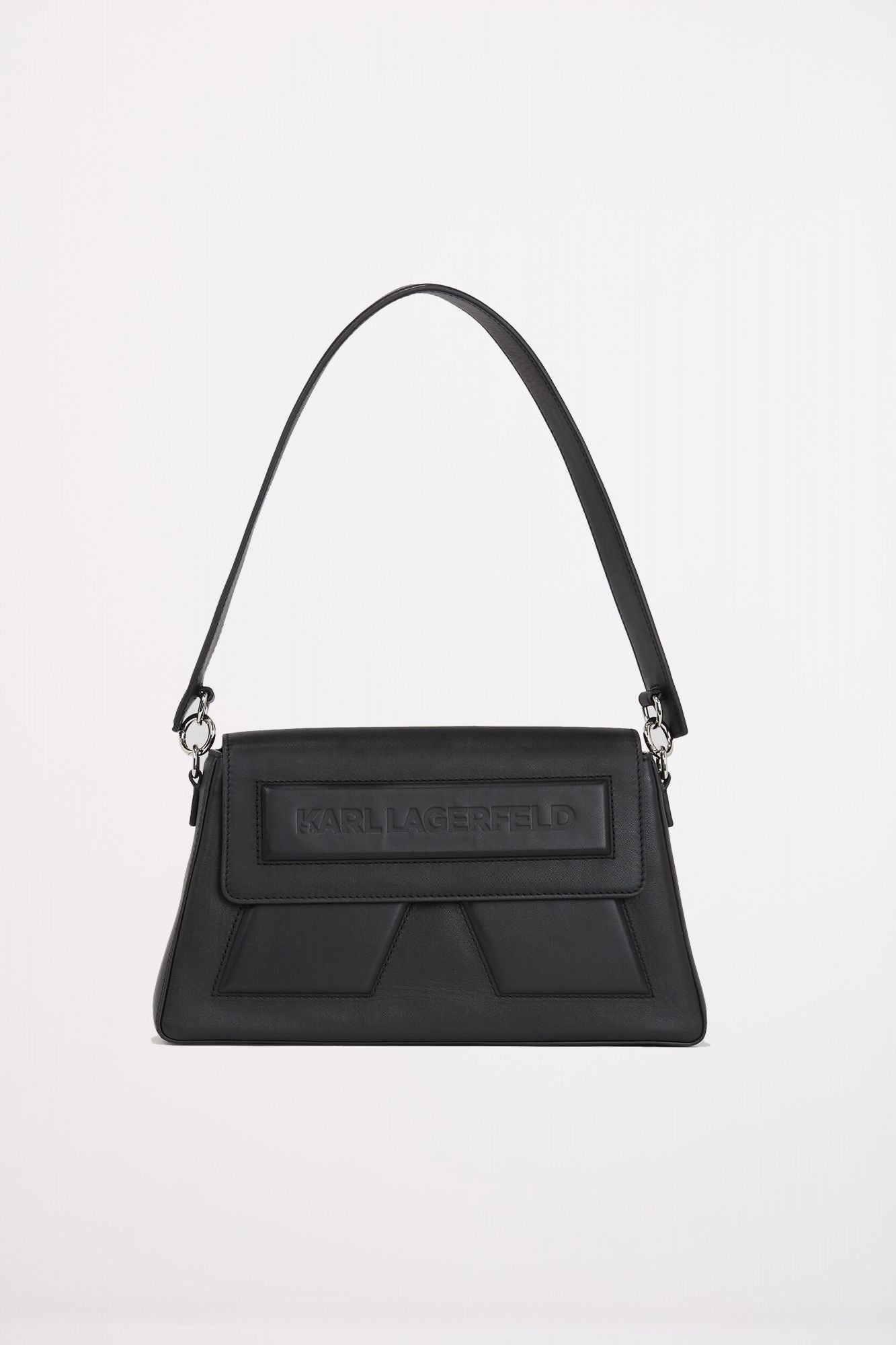 KARL LAGERFELD IKON K SOFT SHOULDER BAG en color NEGRO (1)