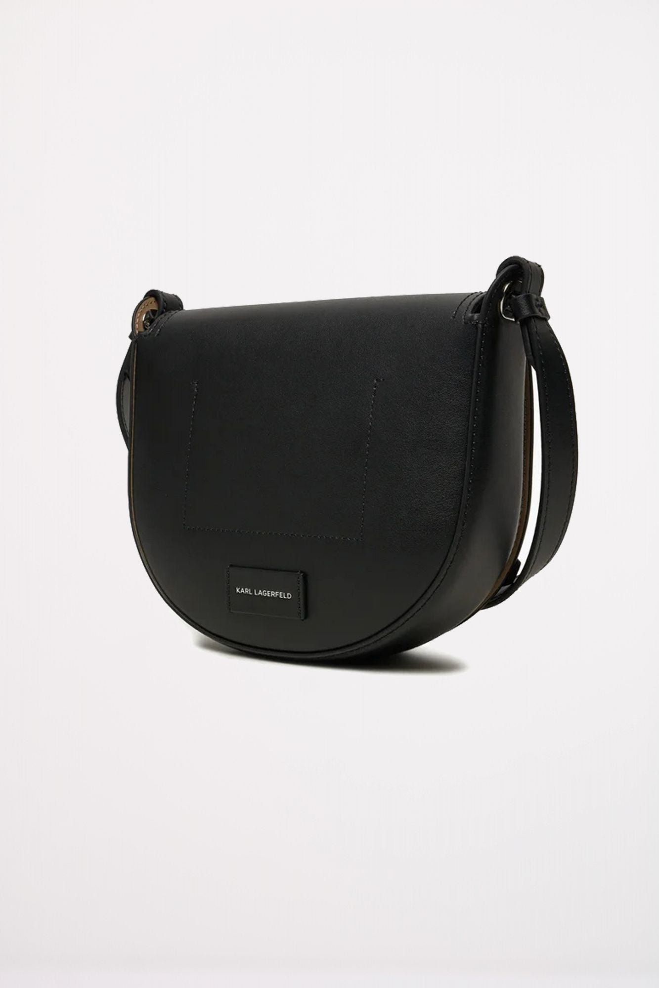 KARL LAGERFELD CIRCLE SADDLE PERFORTATED en color NEGRO (2)