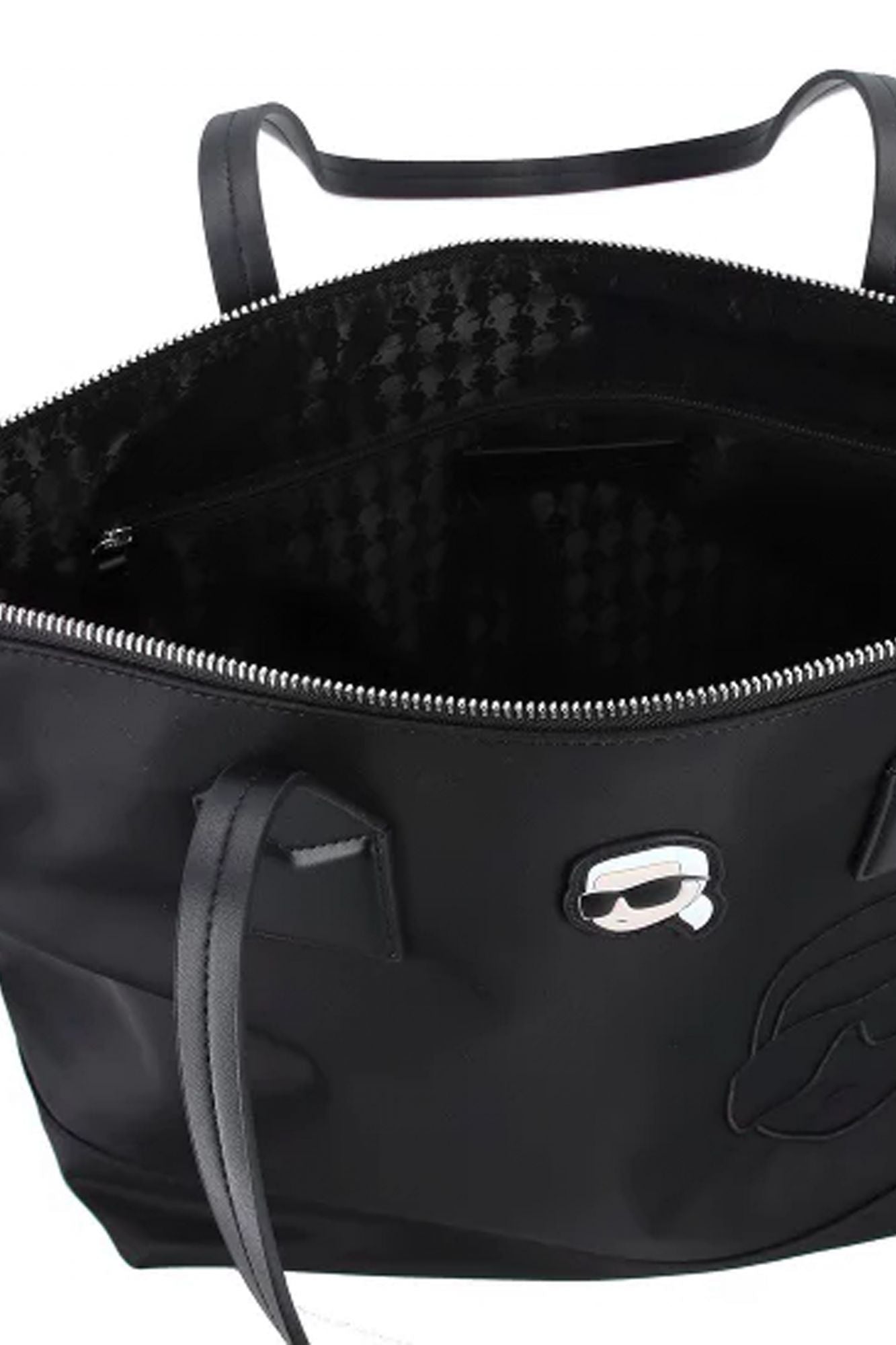 KARL LAGERFELD  IKON NYLON NFT LG TOTE en color NEGRO (3)