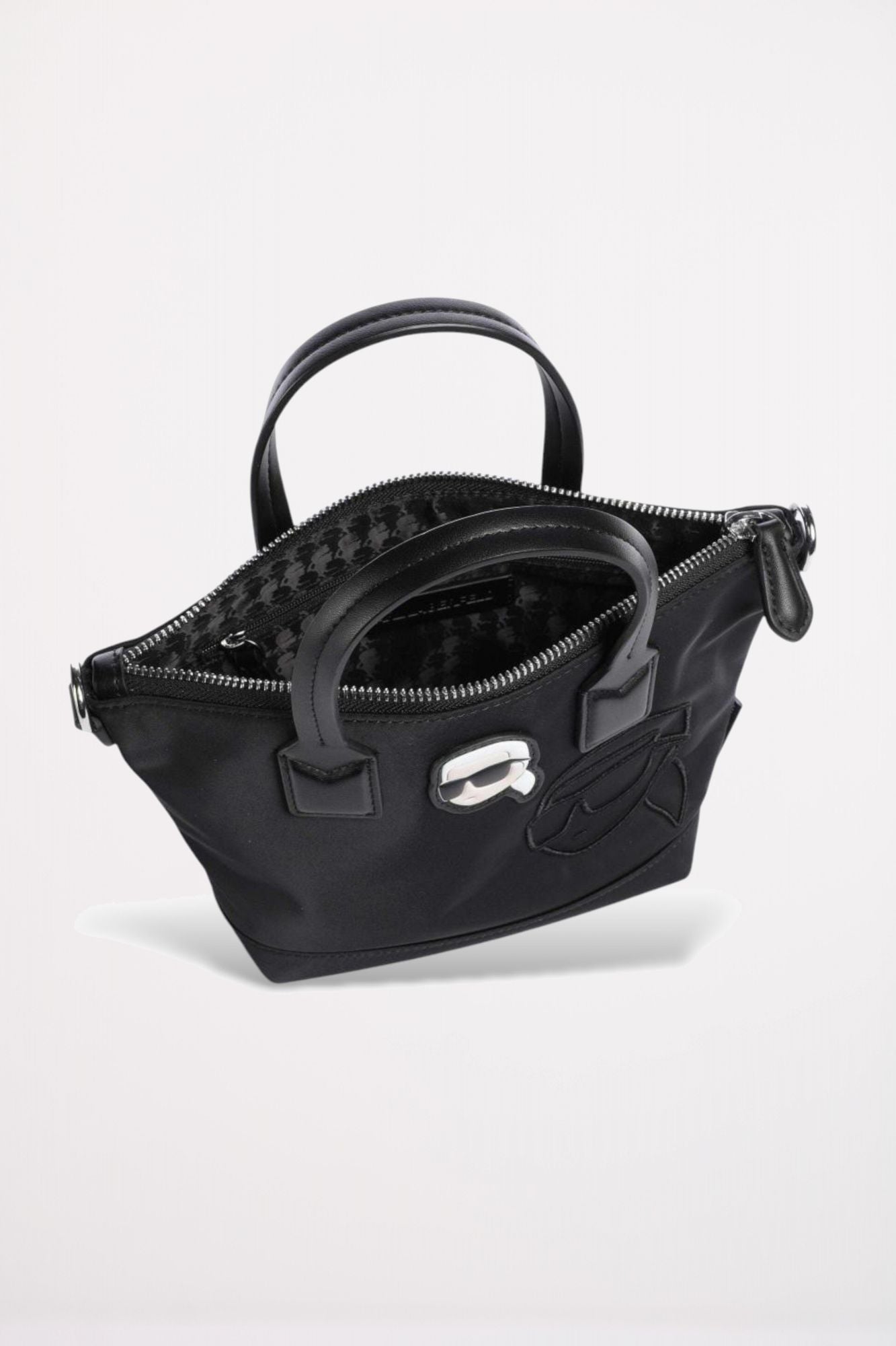 KARL LAGERFELD IKON NYLON NFT SM TOTE en color NEGRO (3)