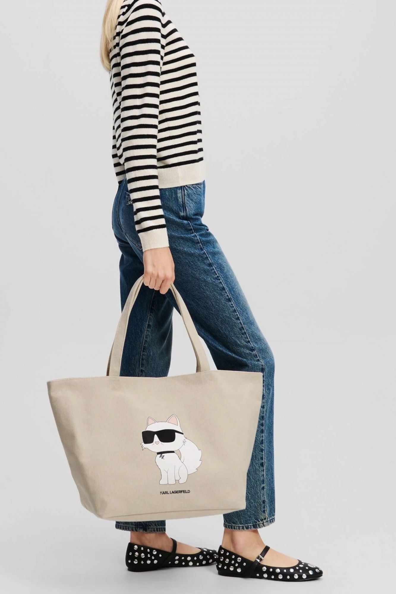 KARL LAGERFELD IKON CHOUPETTE FB SHOPPER en color BEIS (4)