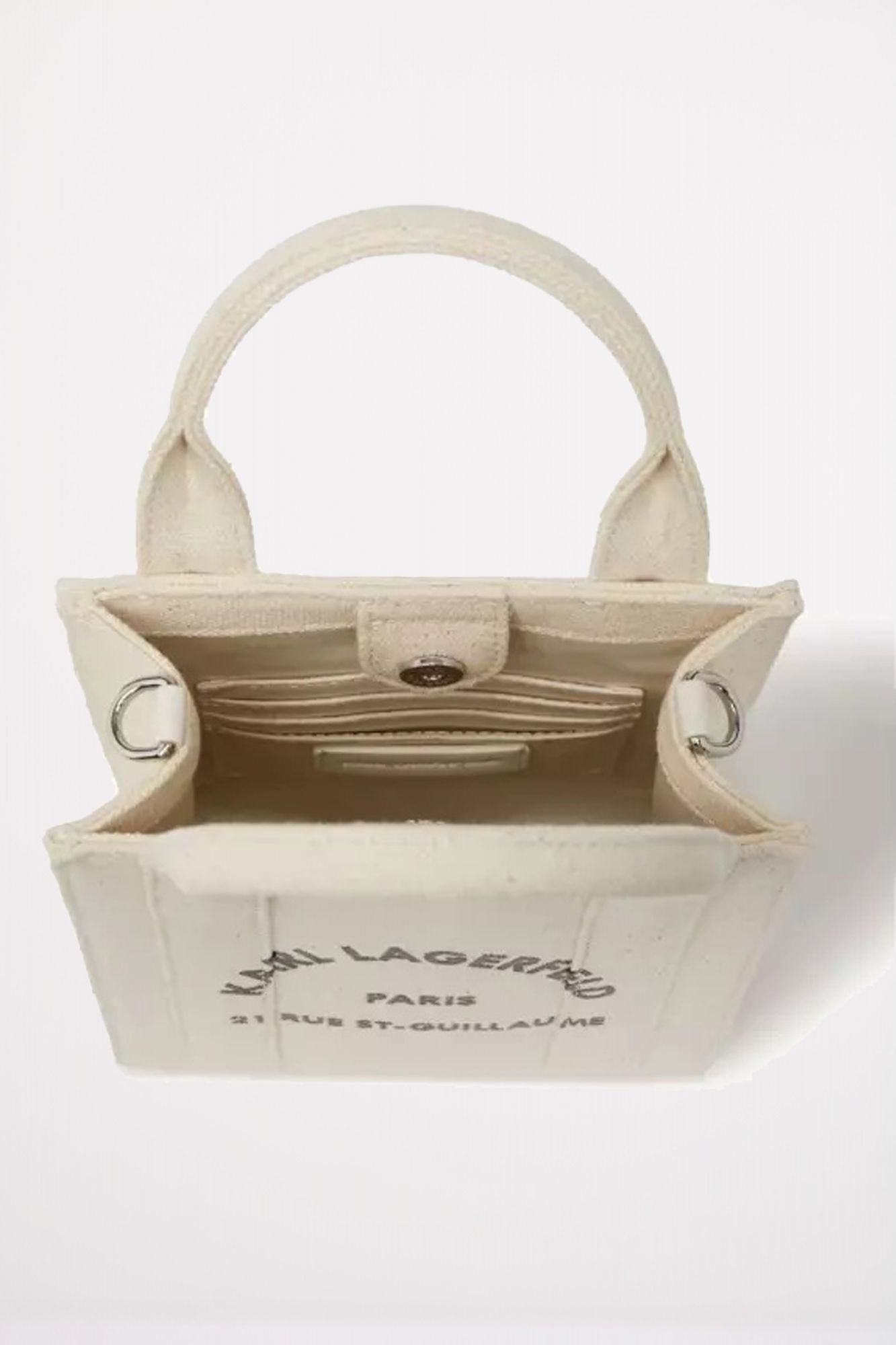 KARL LAGERFELD RSG SQUEARE SMALL TOTE en color BEIS (4)