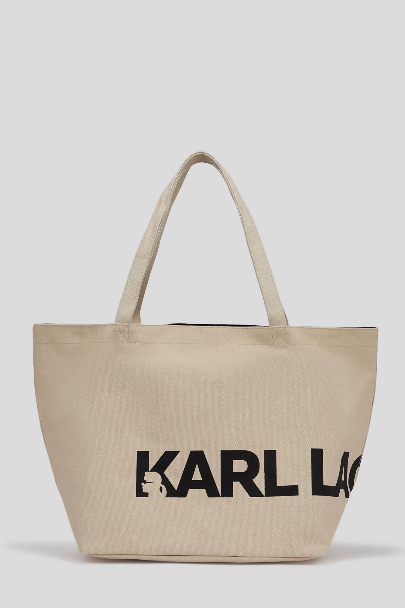 KARL LAGERFELD ESSENTIAL BIG LOGO SHOPPER en color BEIS (1)