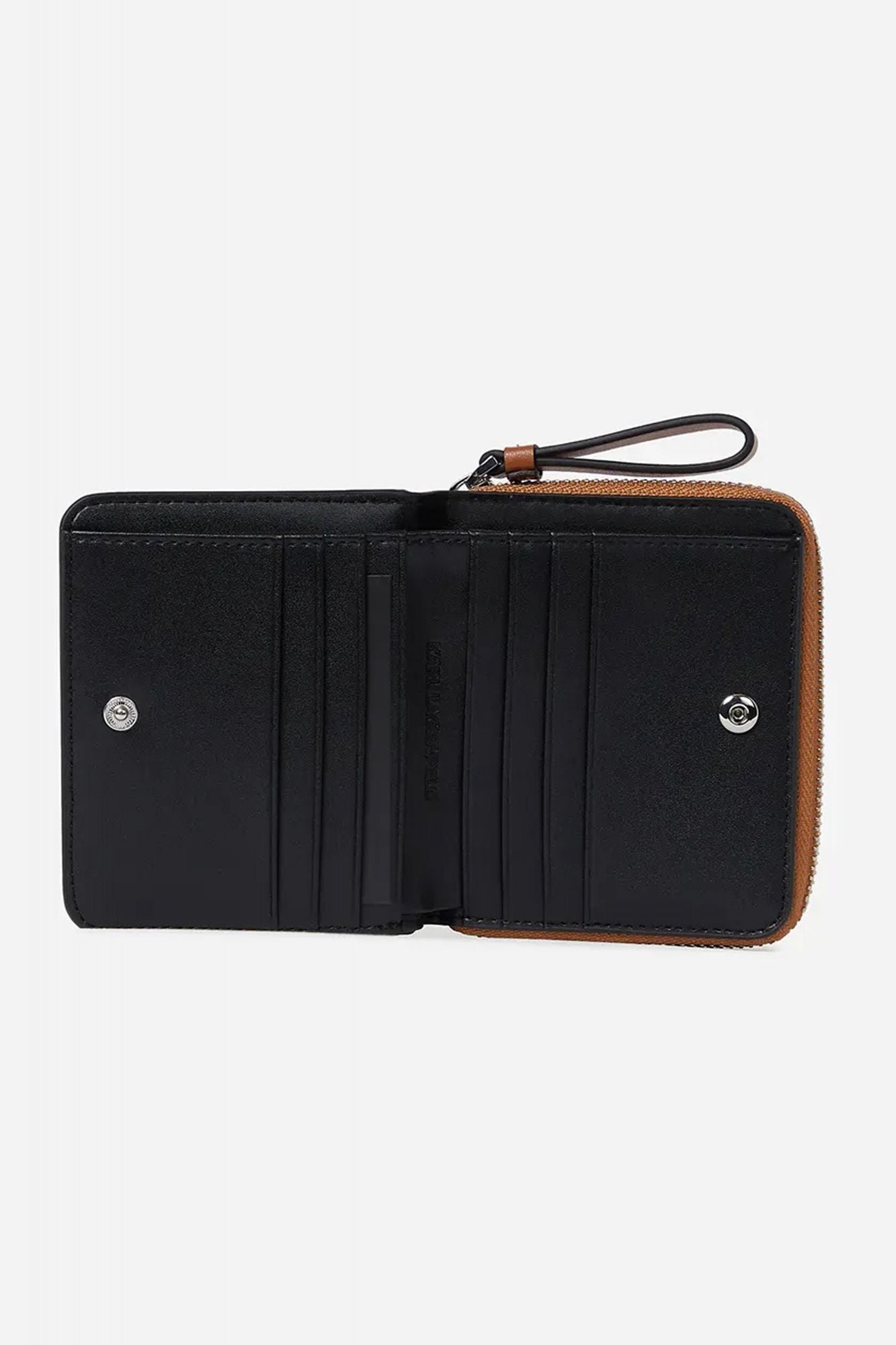 KARL LAGERFELD CIRCLE MD ZIP BIFOLD WALLE en color MARRON (3)