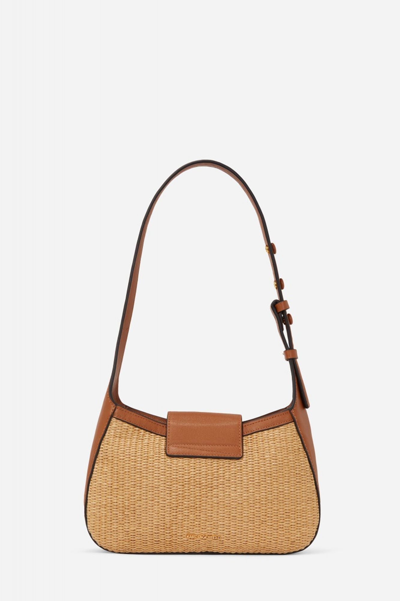 KARL LAGERFELD SIGNATURE SM SHB RAFFIA en color MARRON (2)