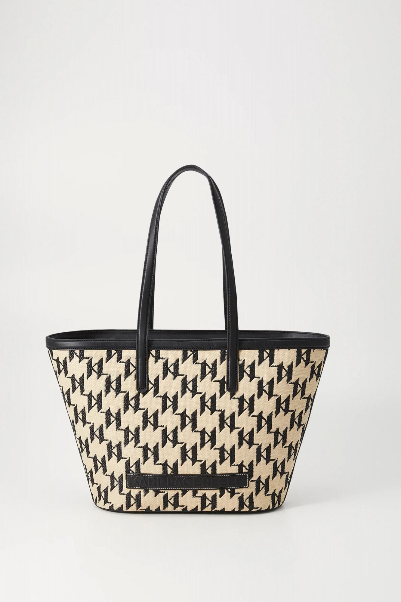 KARL LAGERFELD ESSENTIAL RAFFIA SM TOT MN en color NEGRO (1)