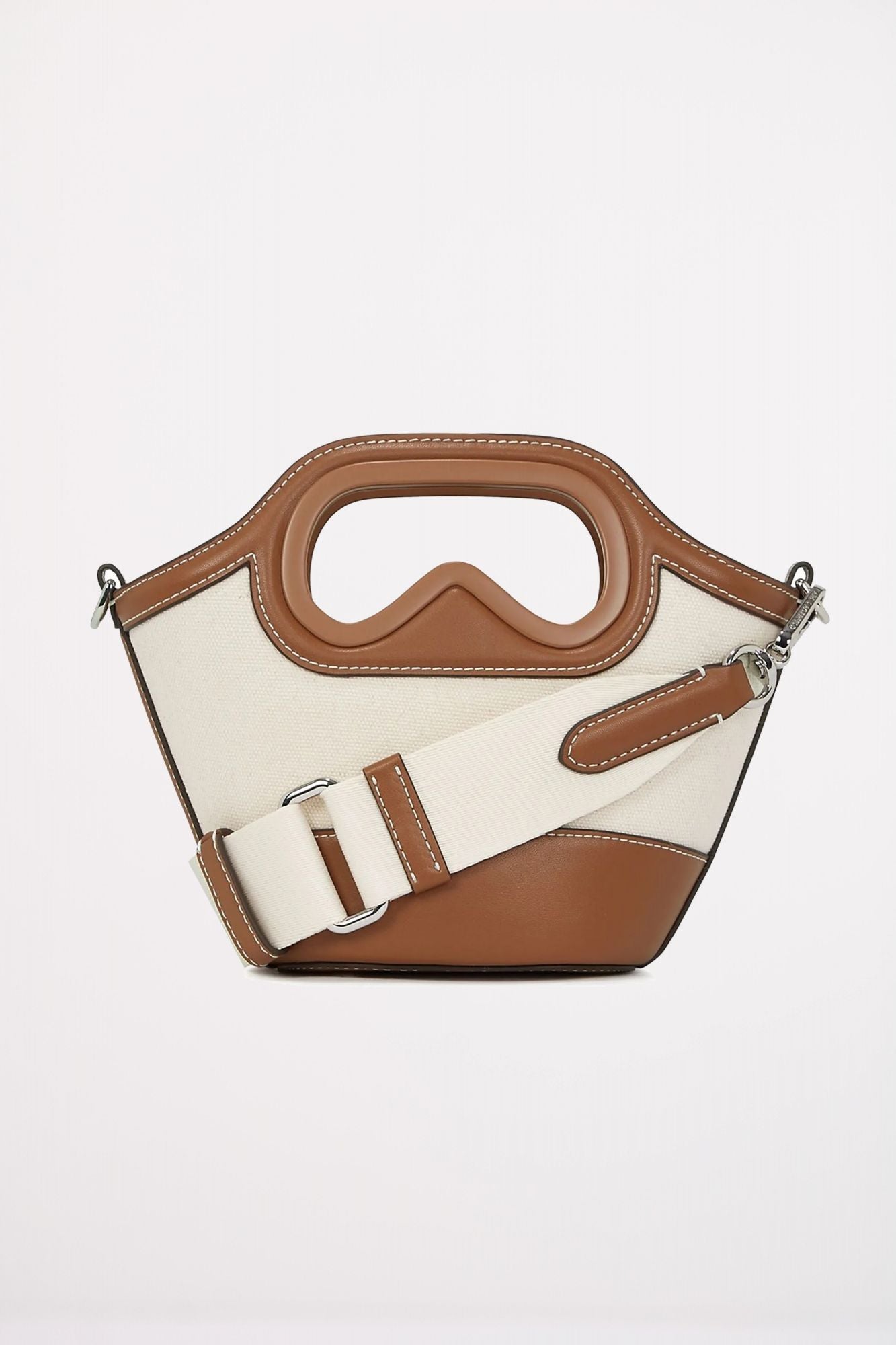 KARL LAGERFELD K AVIATOR TULIP MINI TOTE en color MARRON CLARO (2)