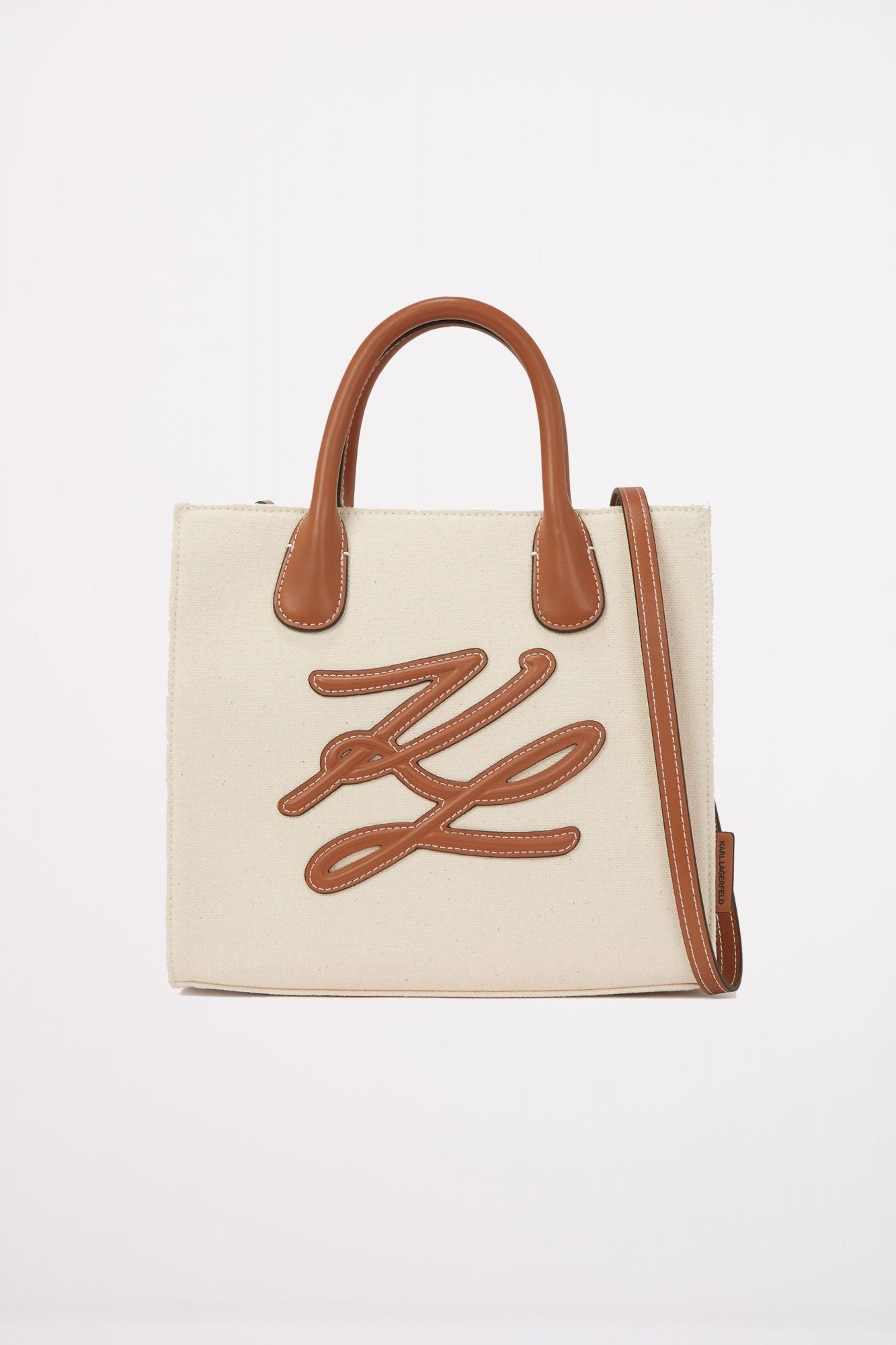 KARL LAGERFELD K AUTOGRAPH SQUARE SHOPPER en color MARRON CLARO (1)