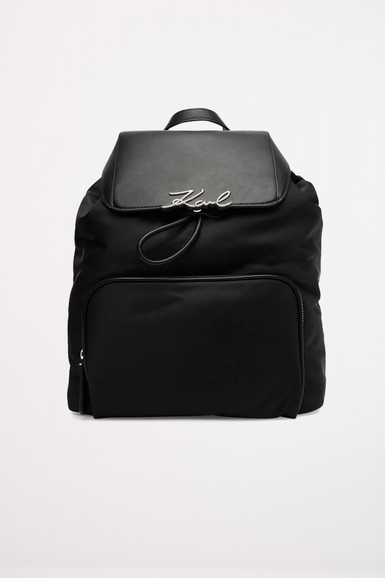 KARL LAGERFELD SIGNATURE NYLON MD BACKP en color NEGRO (1)