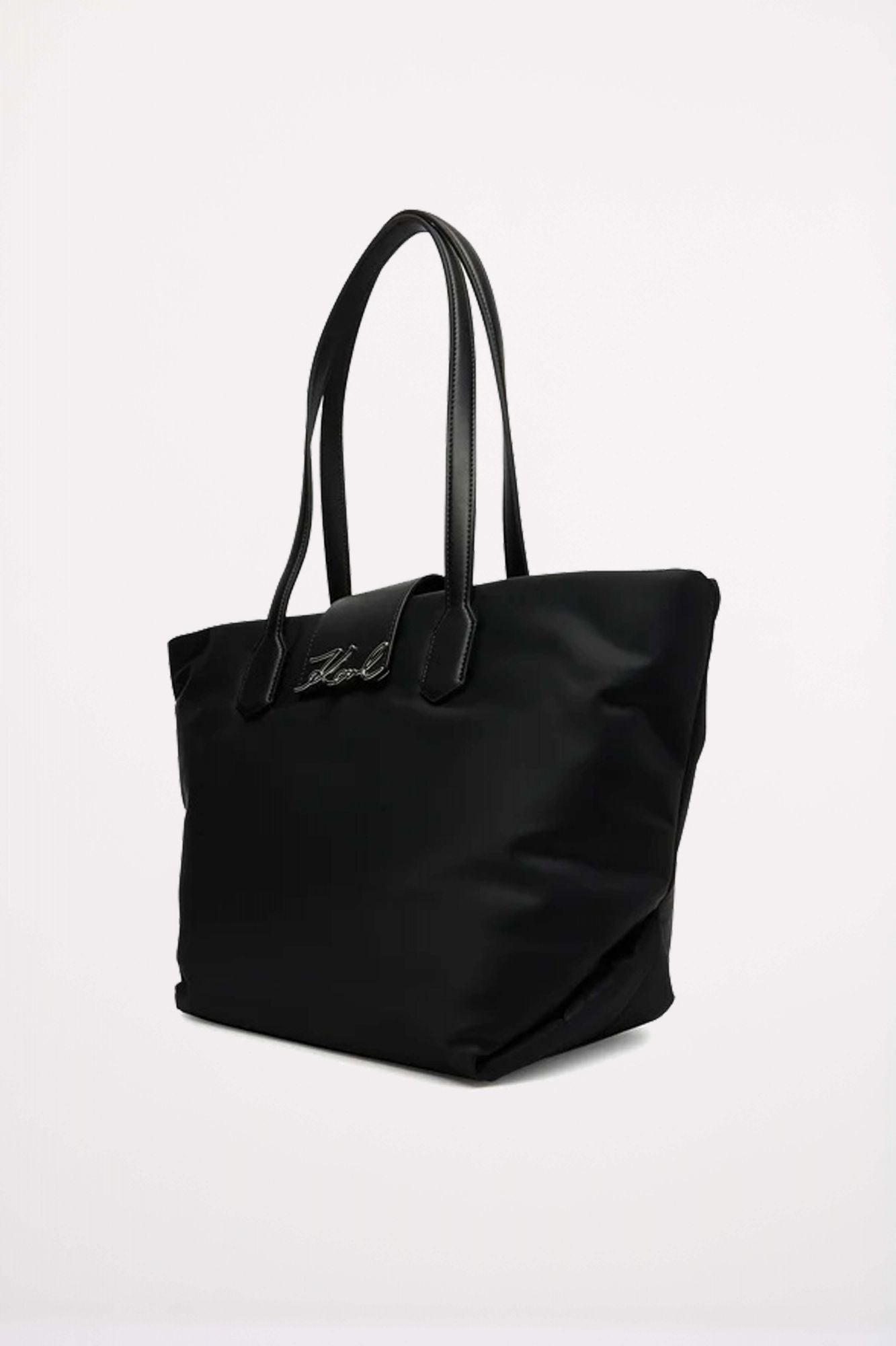 KARL LAGERFELD K SIGNATURE NYLON MD TOTE en color NEGRO (2)