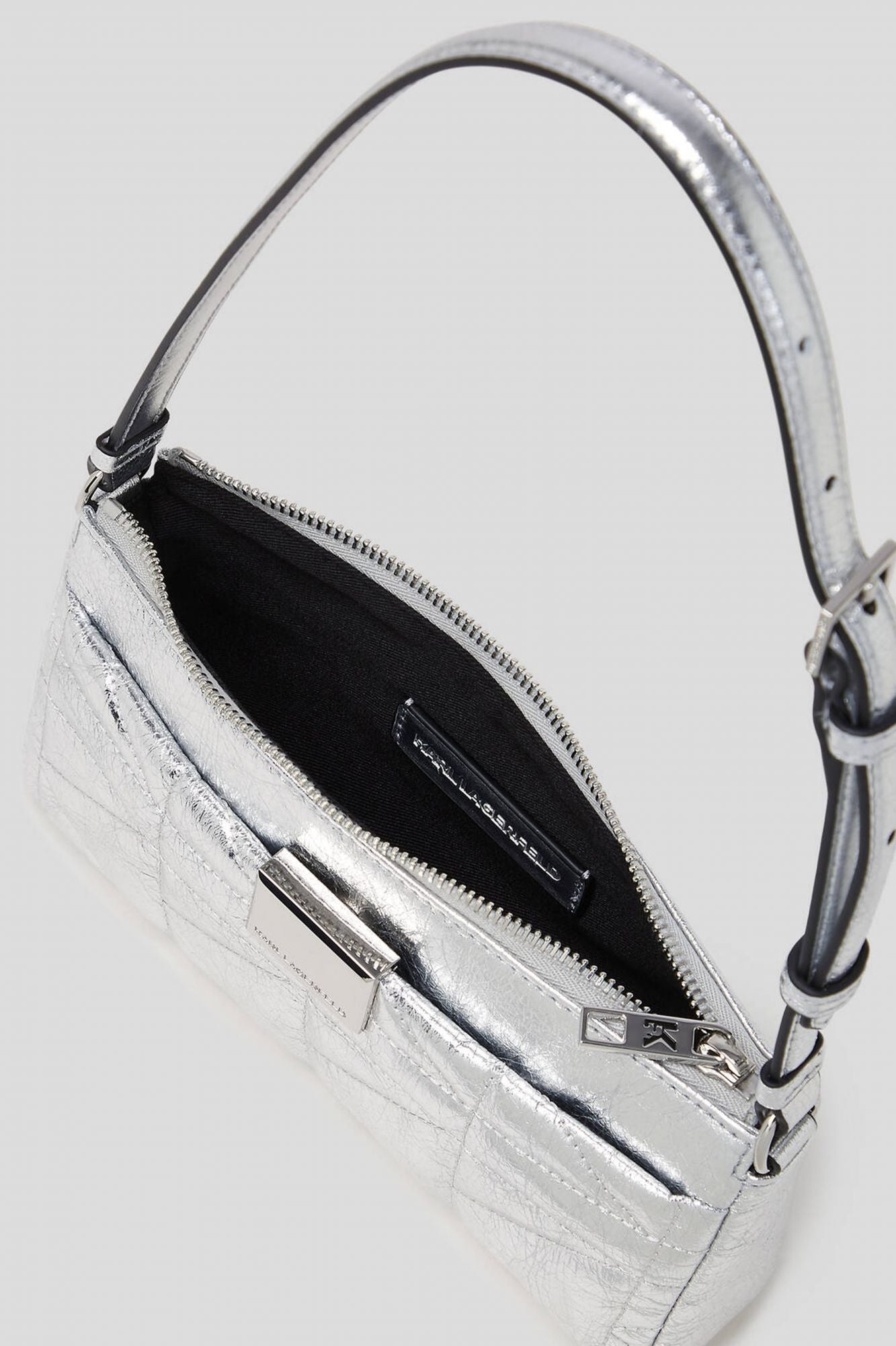 KARL LAGERFELD A3W30311 K KUILT SP WRINKLE SB BAG en color PLATA (3)