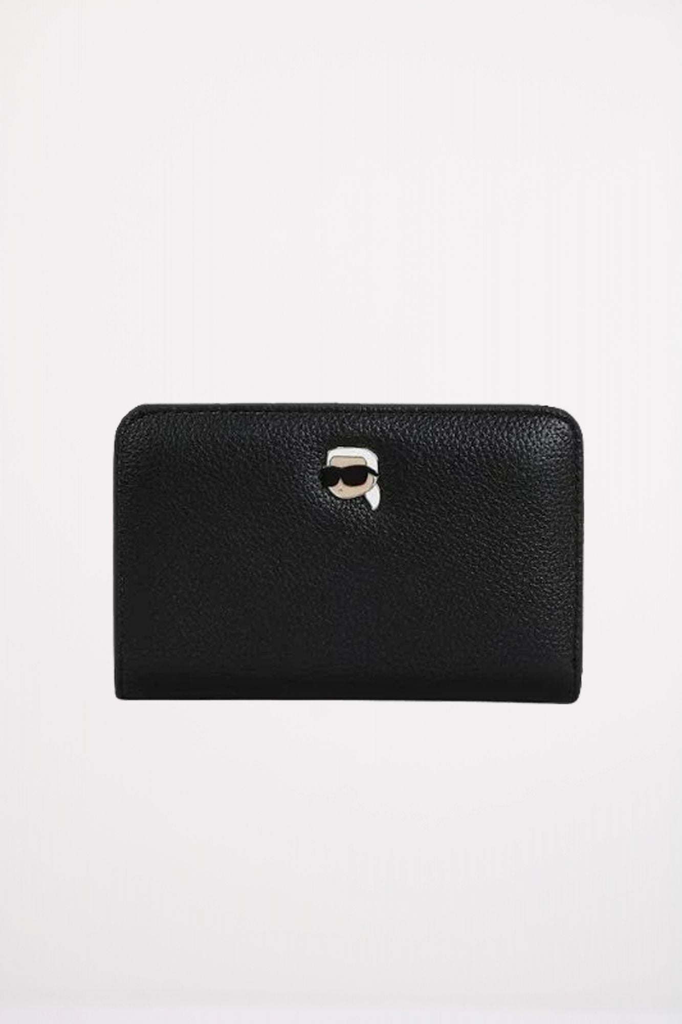 KARL LAGERFELD IKON GRAINY MD ZA WALLET en color NEGRO (1)
