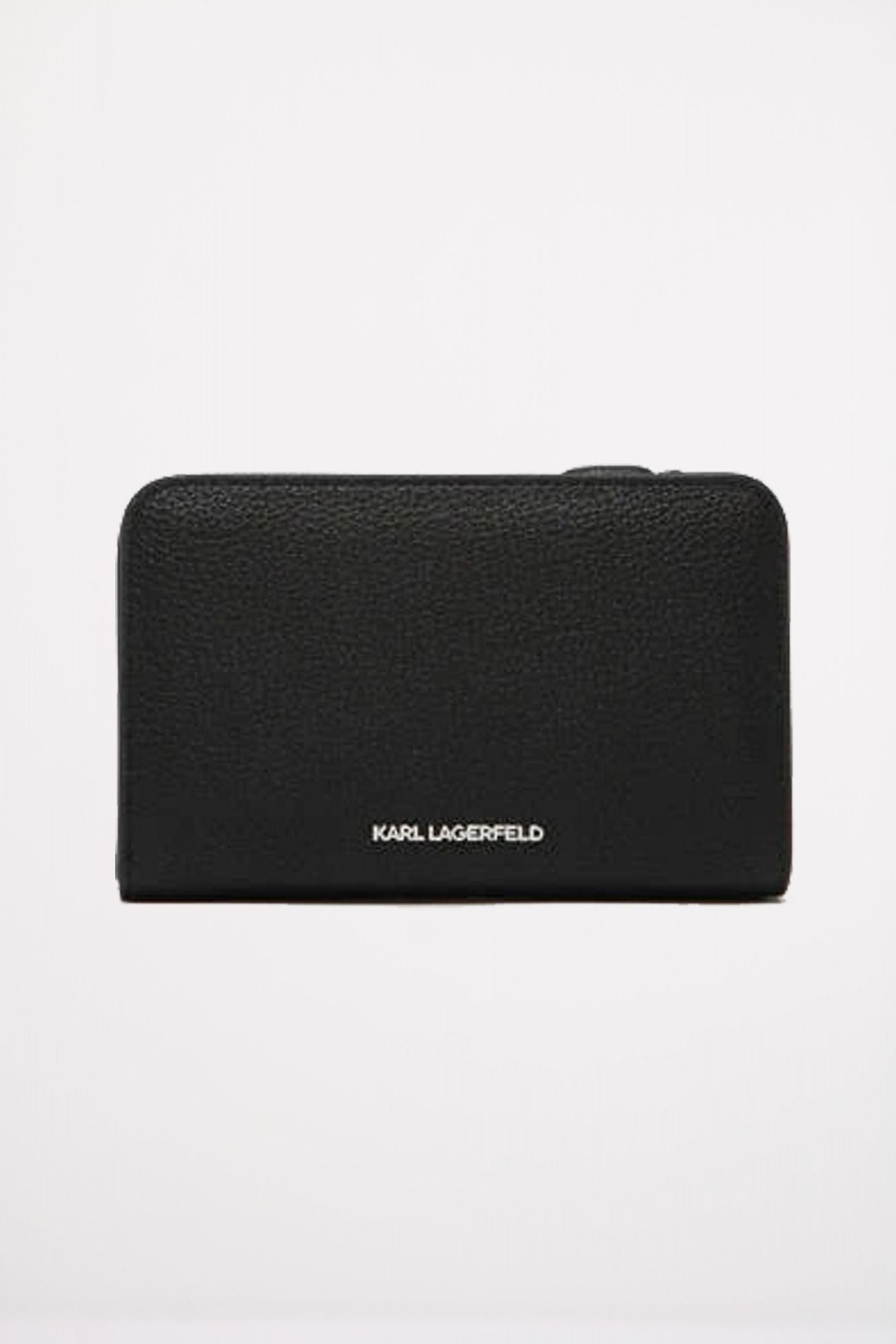 KARL LAGERFELD IKON GRAINY MD ZA WALLET en color NEGRO (2)