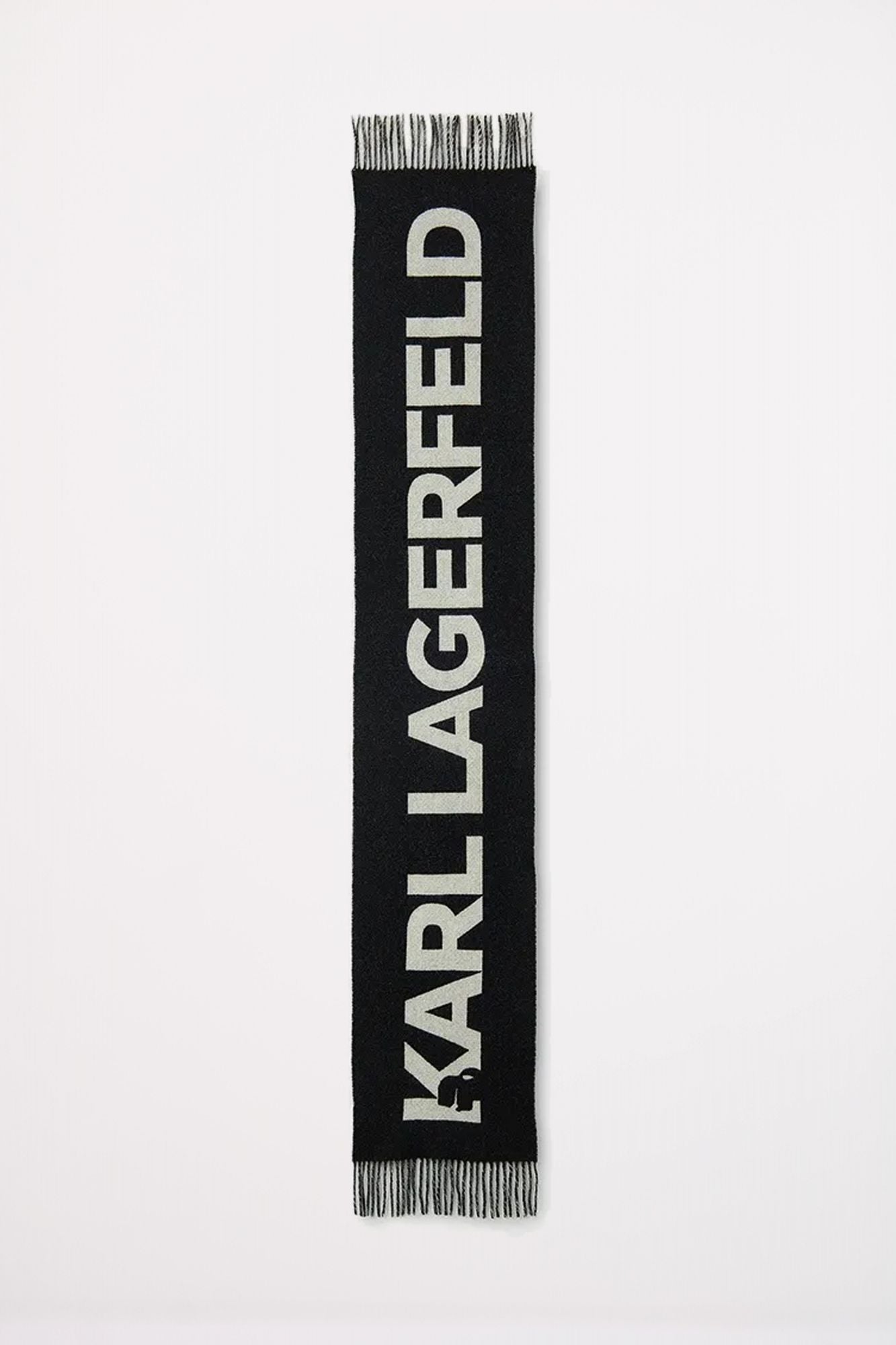 KARL LAGERFELD K ESEENTIAL WOVE SCARF en color NEGRO (2)
