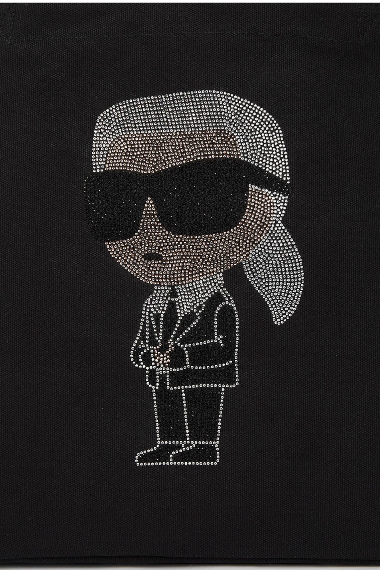 KARL LAGERFELD IKON RHINESTONE SHOPPER en color NEGRO (4)