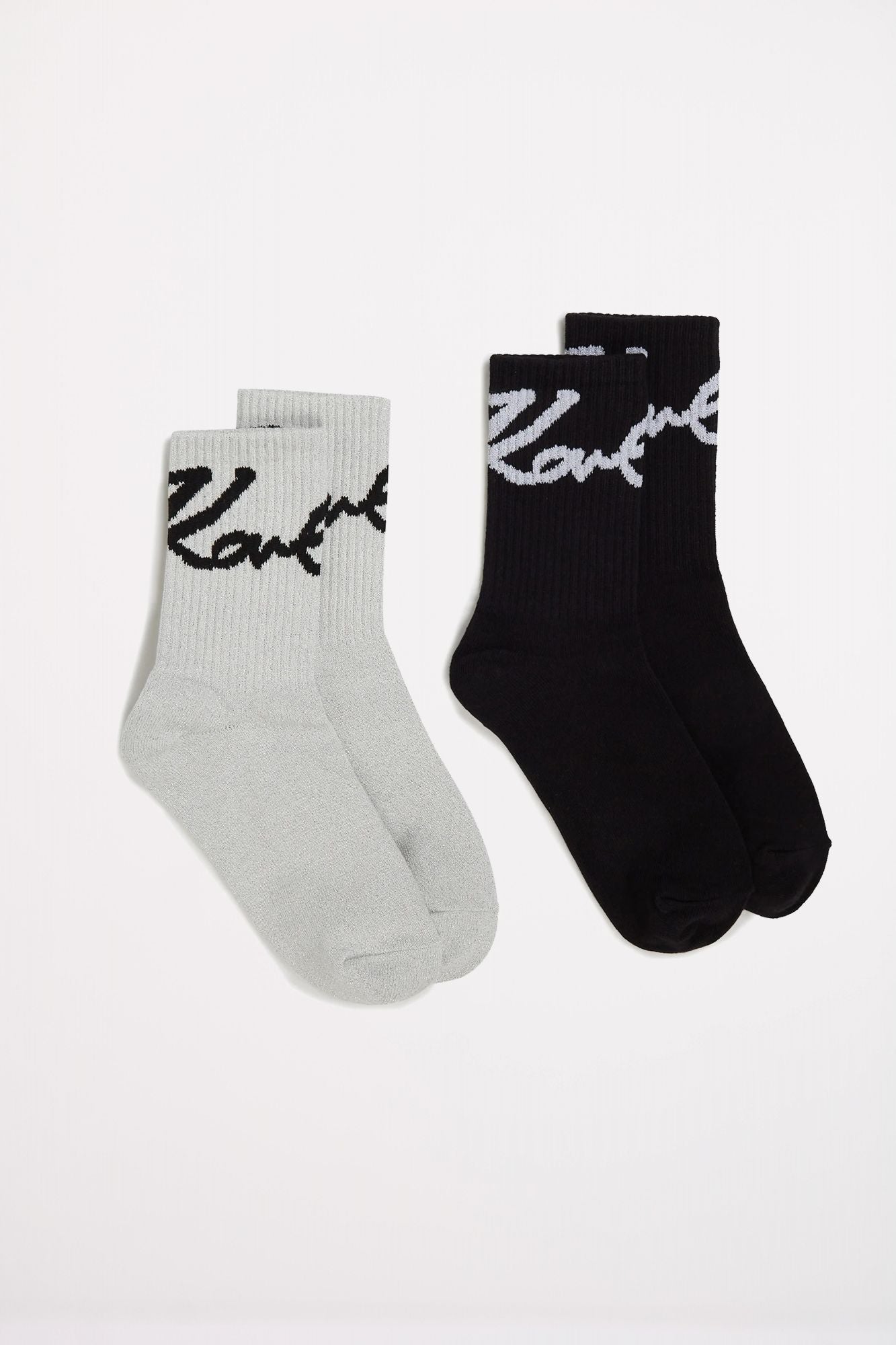 KARL LAGERFELD SIGNATURE LUREX SOCKS 2P en color MULTICOLOR (1)