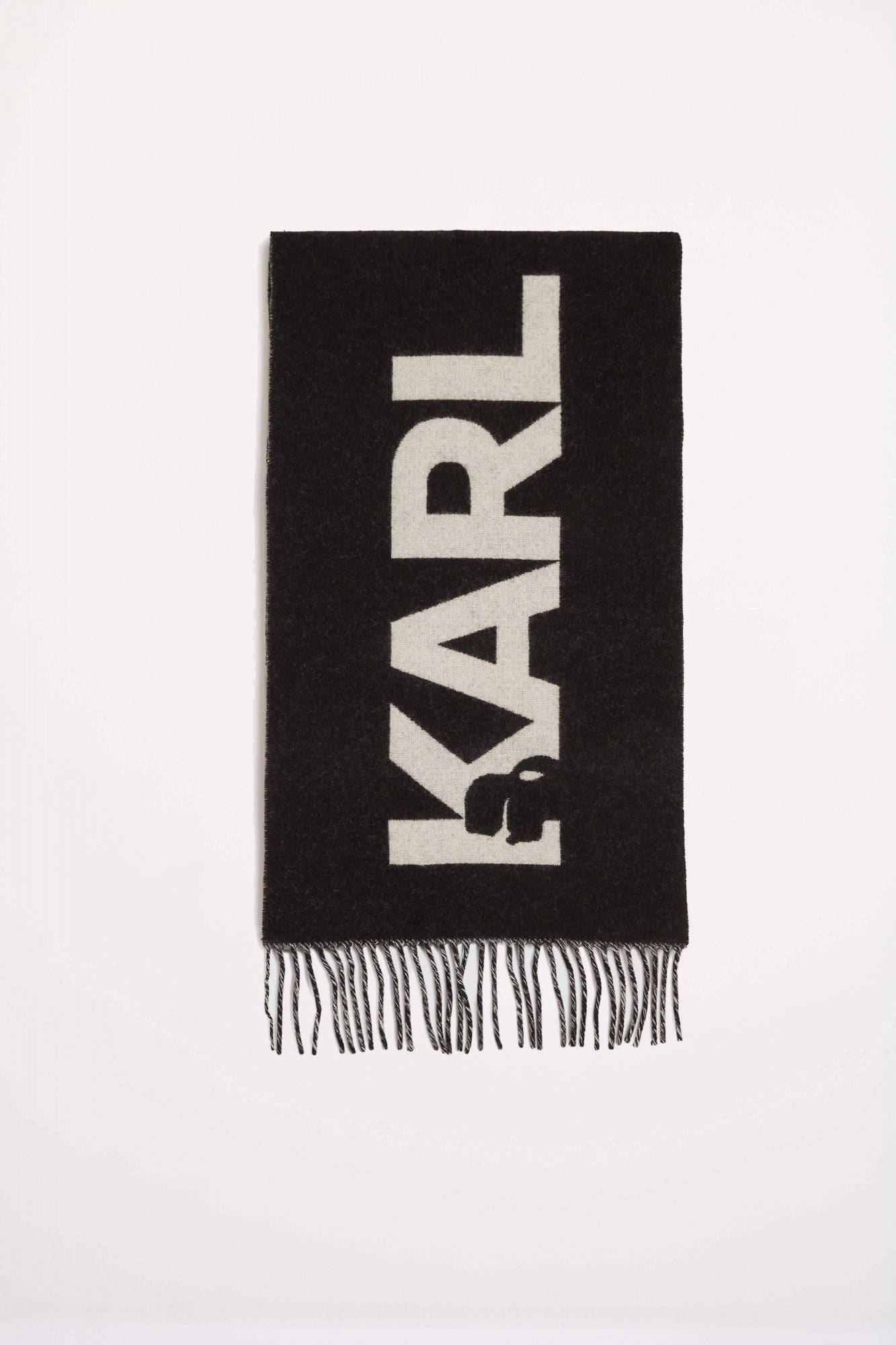 KARL LAGERFELD K ESSENTIAL JKRD WOVEN SCARF en color NEGRO (1)