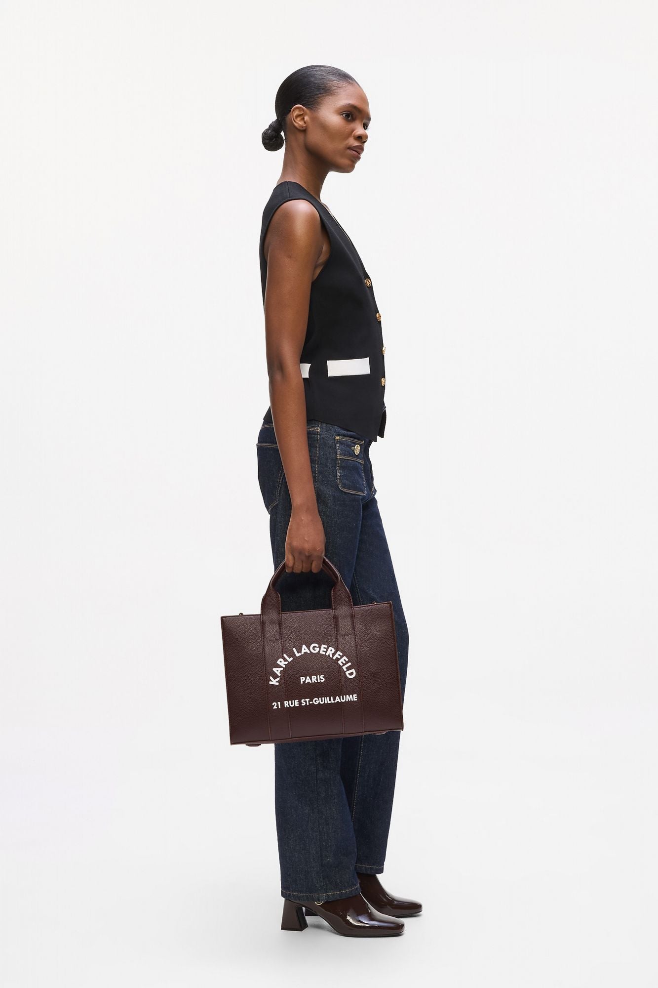 KARL LAGERFELD K RSG PEBBLE SQUARE MED TO en color MARRON (4)