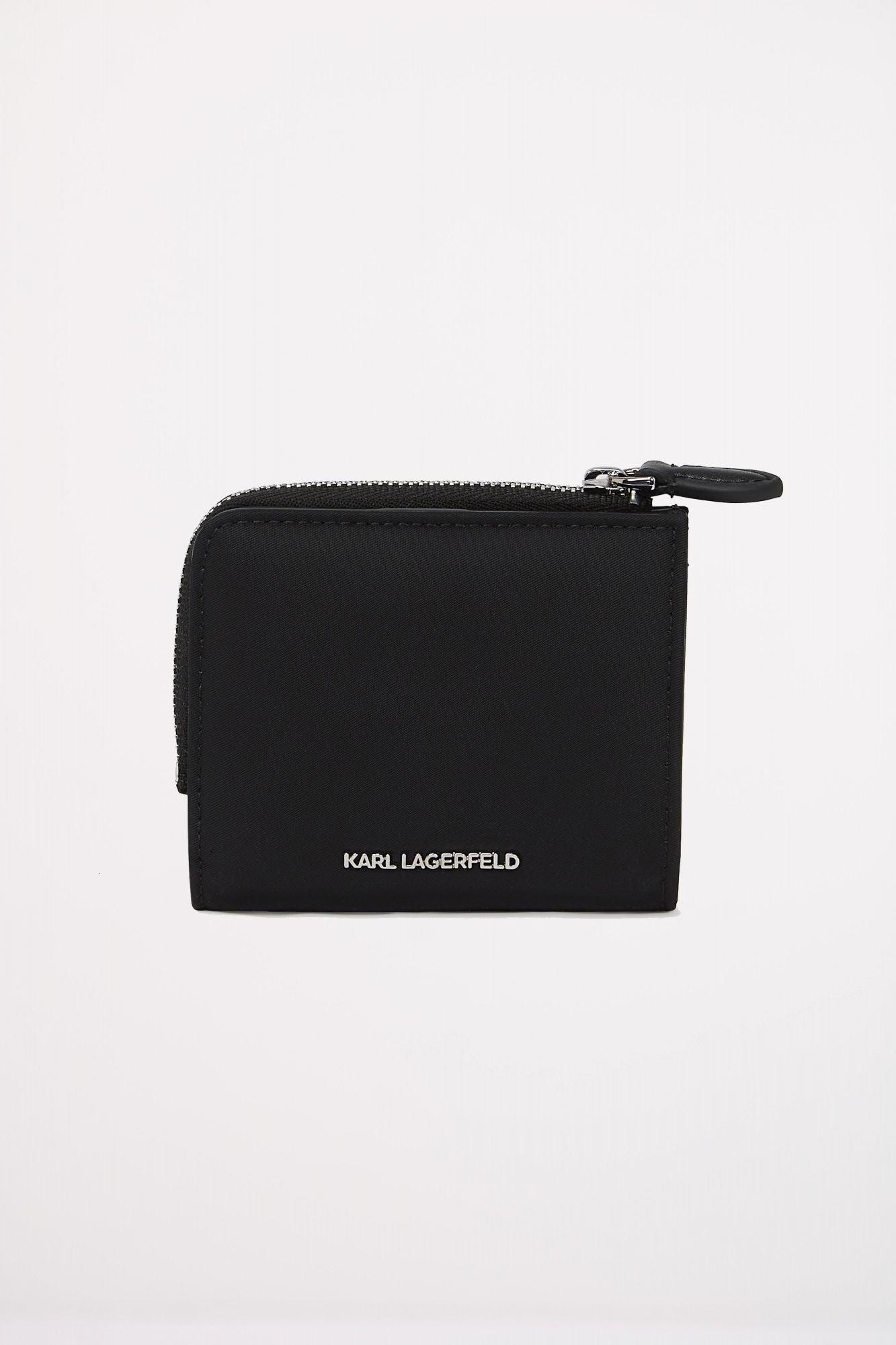 KARL LAGERFELD  IKON NYLON PIN SM ZIP WALL  en color NEGRO (2)