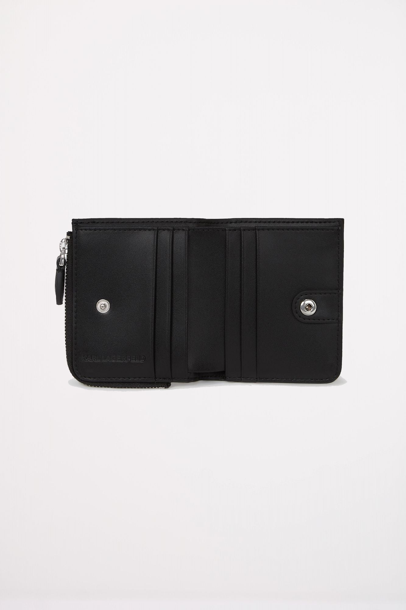 KARL LAGERFELD  IKON NYLON PIN SM ZIP WALL  en color NEGRO (3)