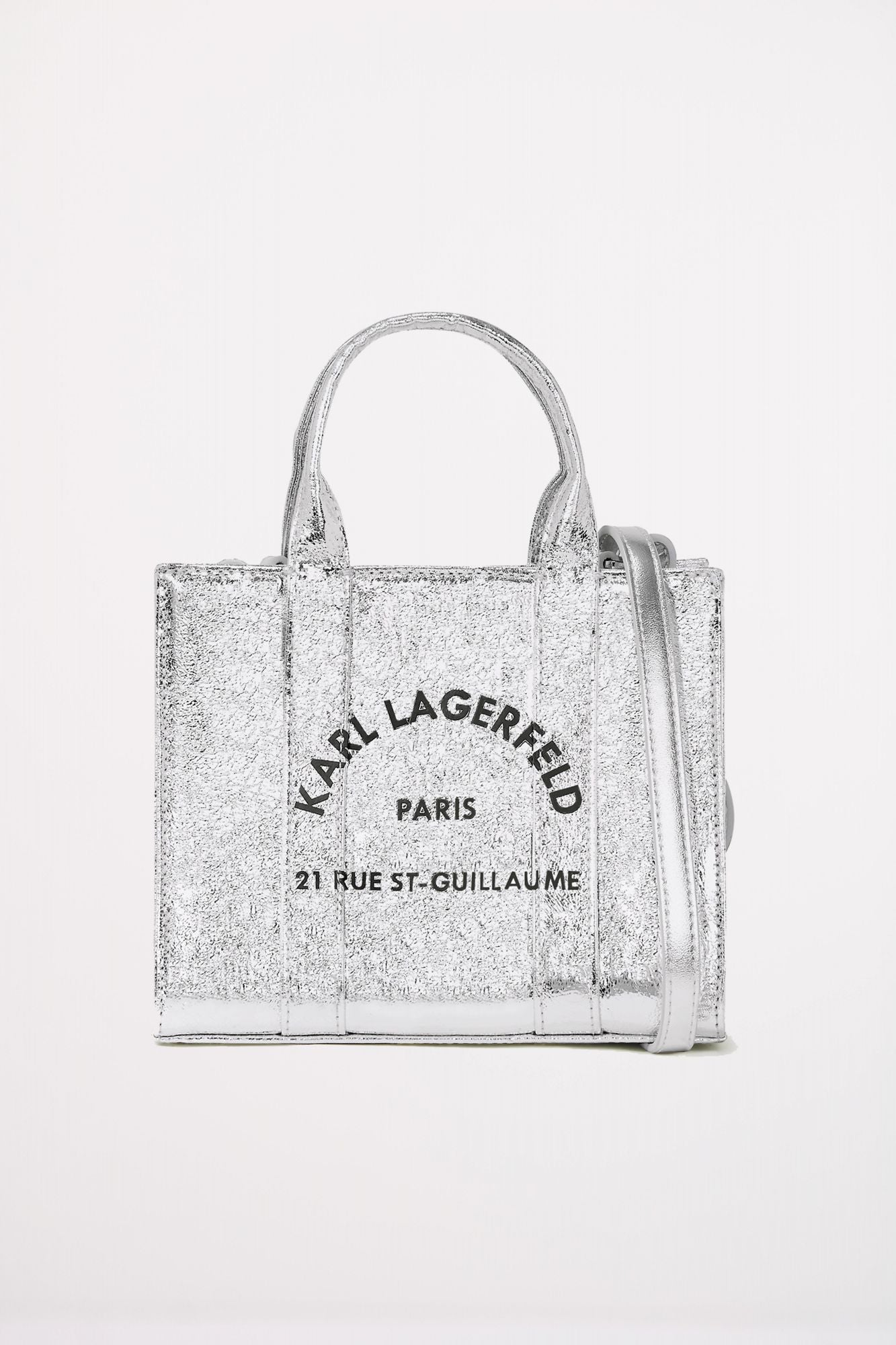 KARL LAGERFELD K RSG MINI SQ WRINKLE TOTE en color PLATA (1)