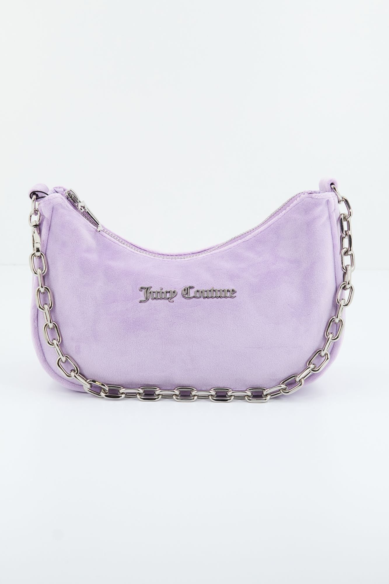 JUICY COUTURE KABELO VELOUR SHOUDER BAG en color VIOLETA (1)
