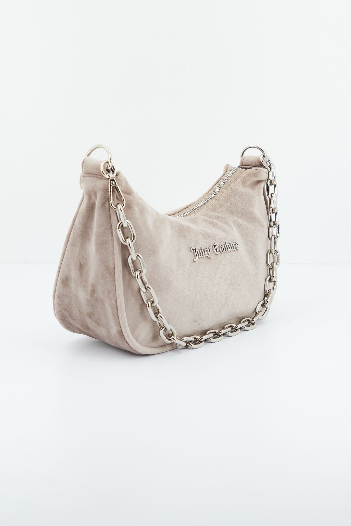 JUICY COUTURE KABELO VELOUR SHOUDER BAG en color BEIS (2)