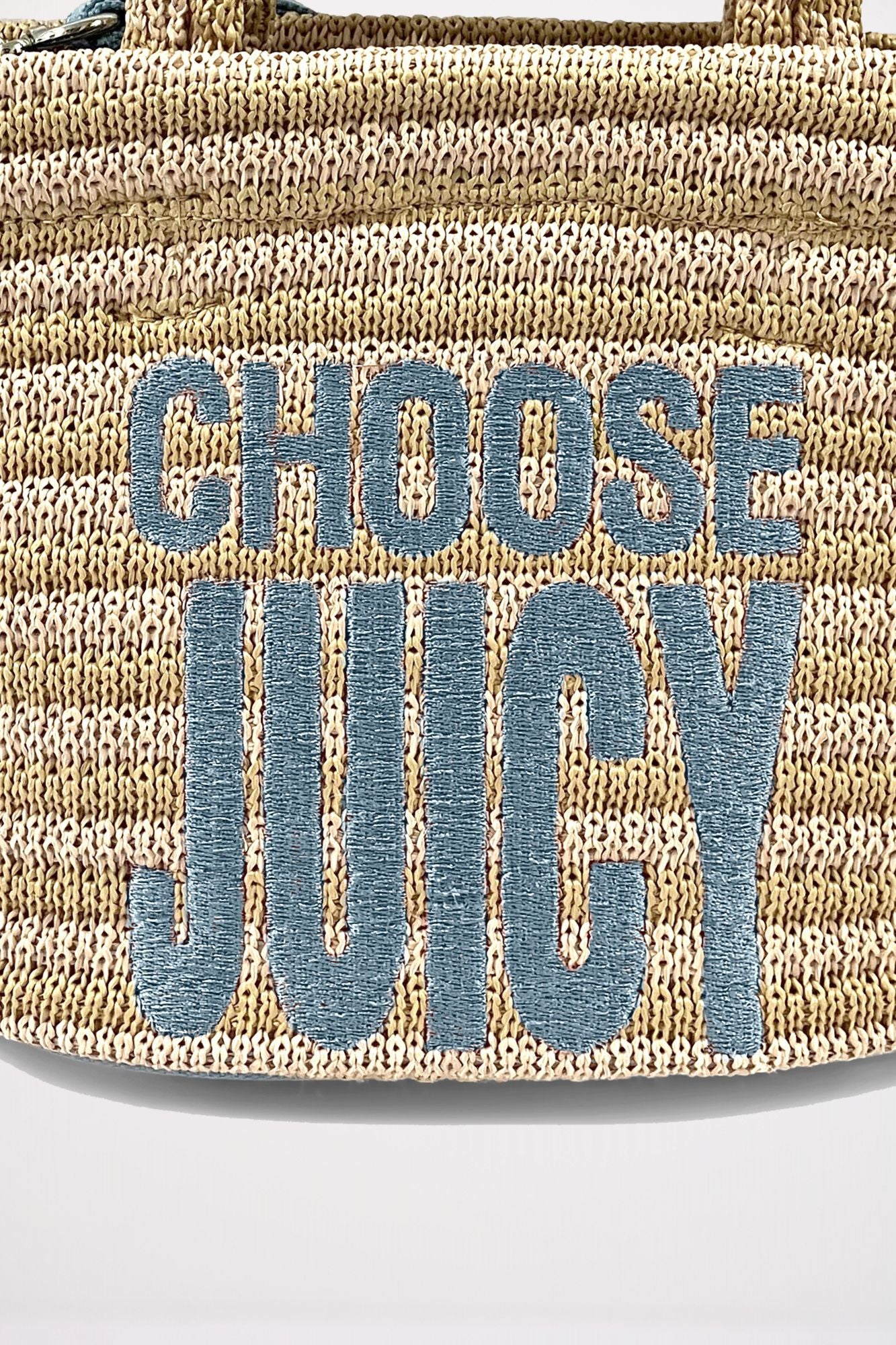 JUICY COUTURE NORA STRAW M en color AZUL (3)