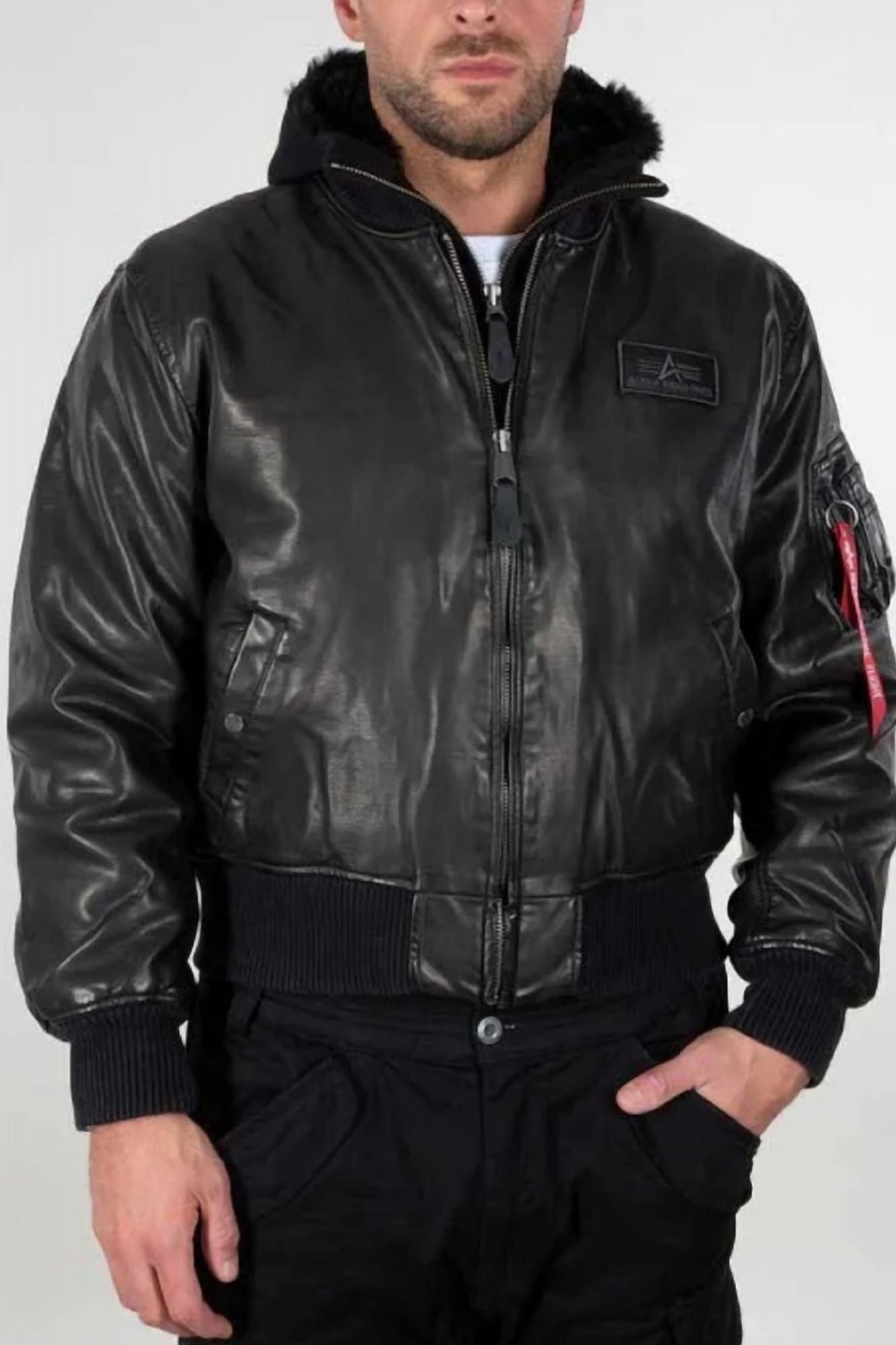 ALPHA INDUSTRIES MA-1 D-TEC FL en color NEGRO (1)