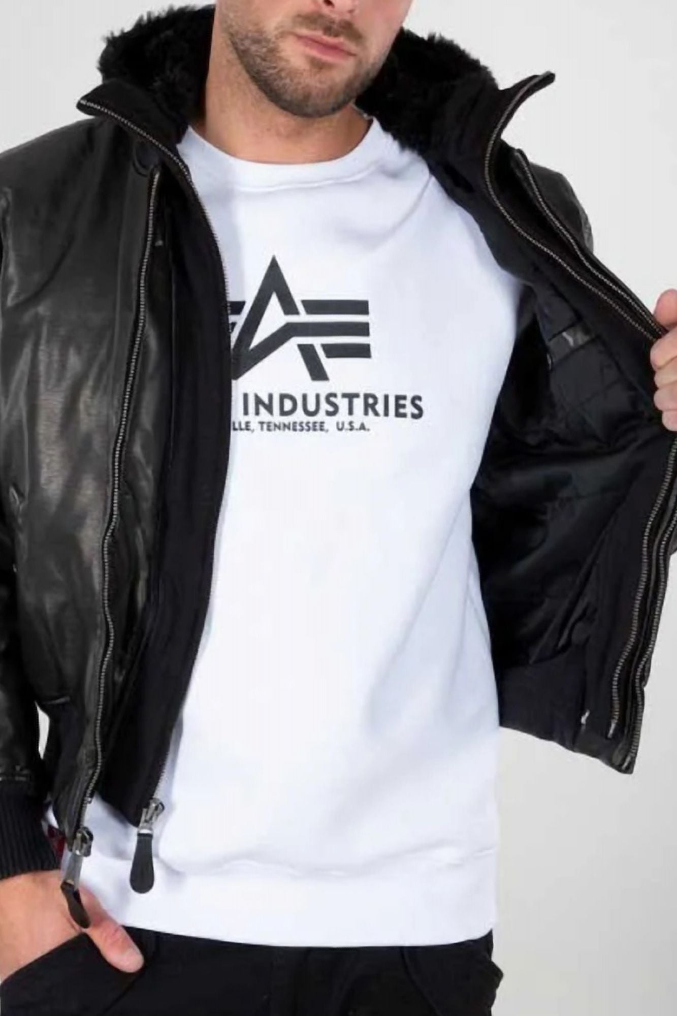 ALPHA INDUSTRIES MA-1 D-TEC FL en color NEGRO (3)