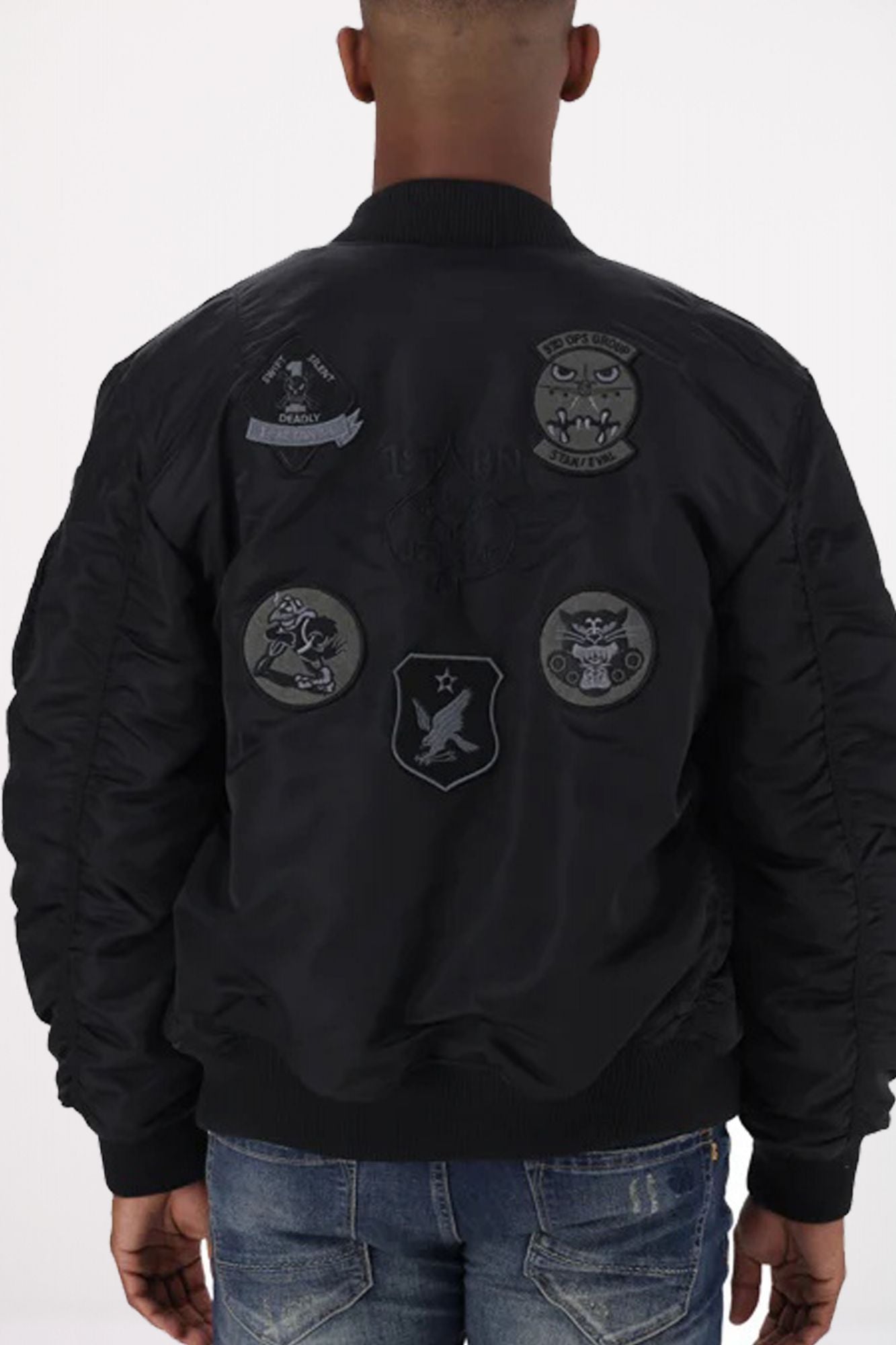 ALPHA INDUSTRIES  MA-1 PATCH en color NEGRO (3)