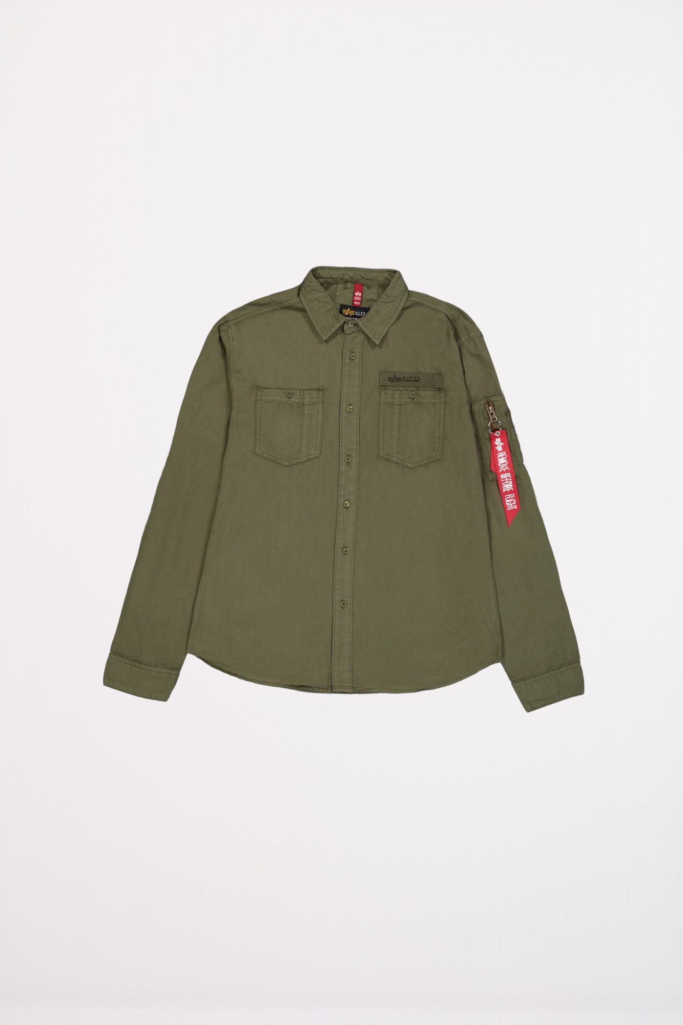 ALPHA INDUSTRIES AIR FORCE EMB SHIRT en color VERDE (2)