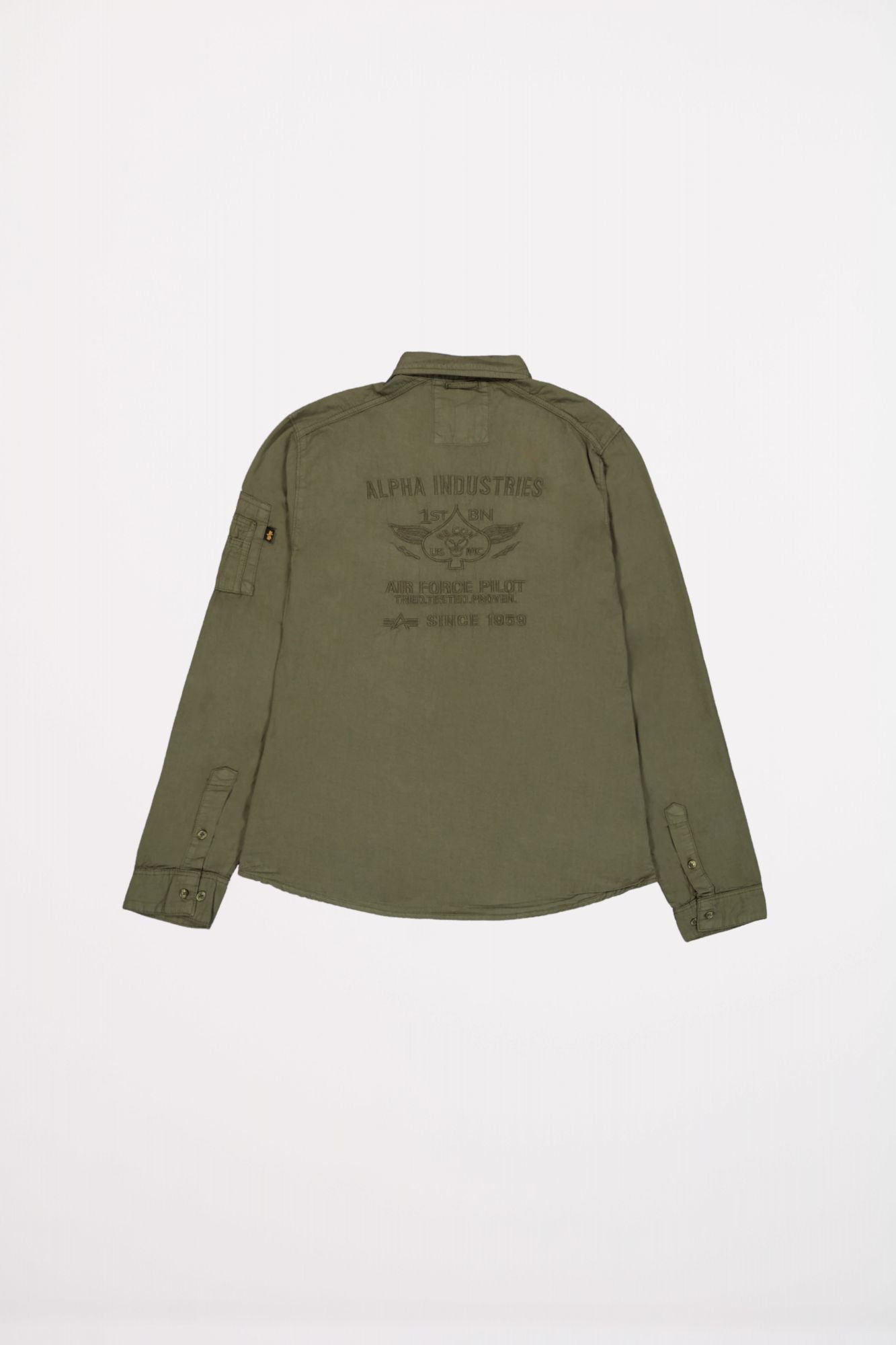 ALPHA INDUSTRIES AIR FORCE EMB SHIRT en color VERDE (3)