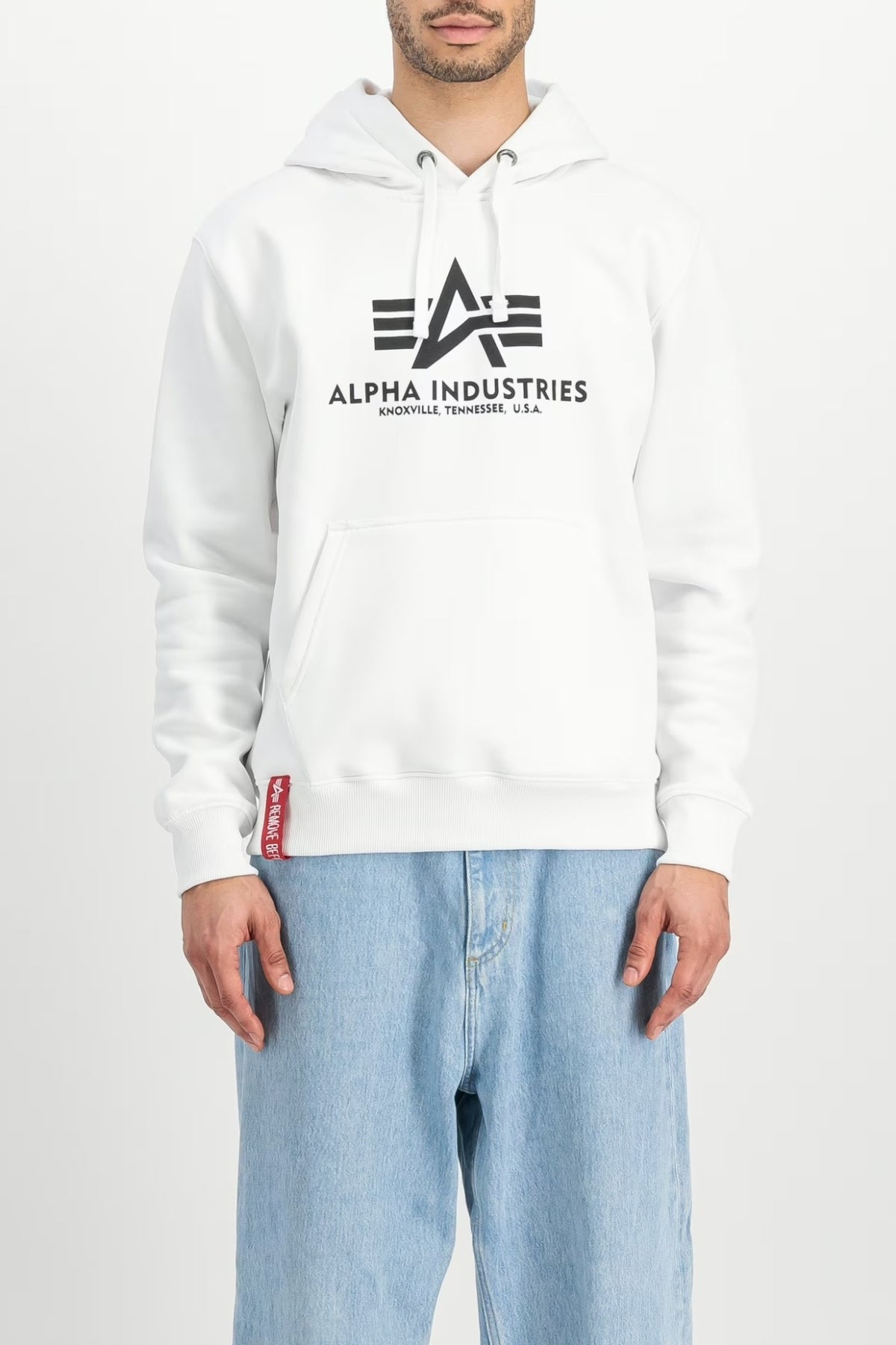 ALPHA INDUSTRIES THE BASIC HOODIE en color BLANCO (1)