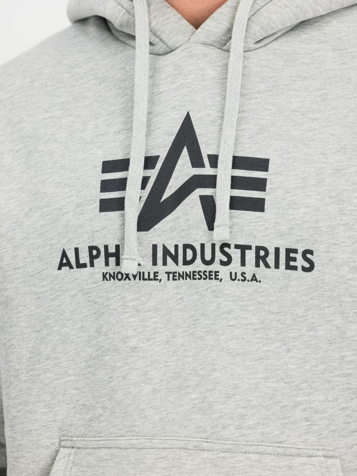 ALPHA INDUSTRIES THE BASIC HOODIE en color GRIS (4)