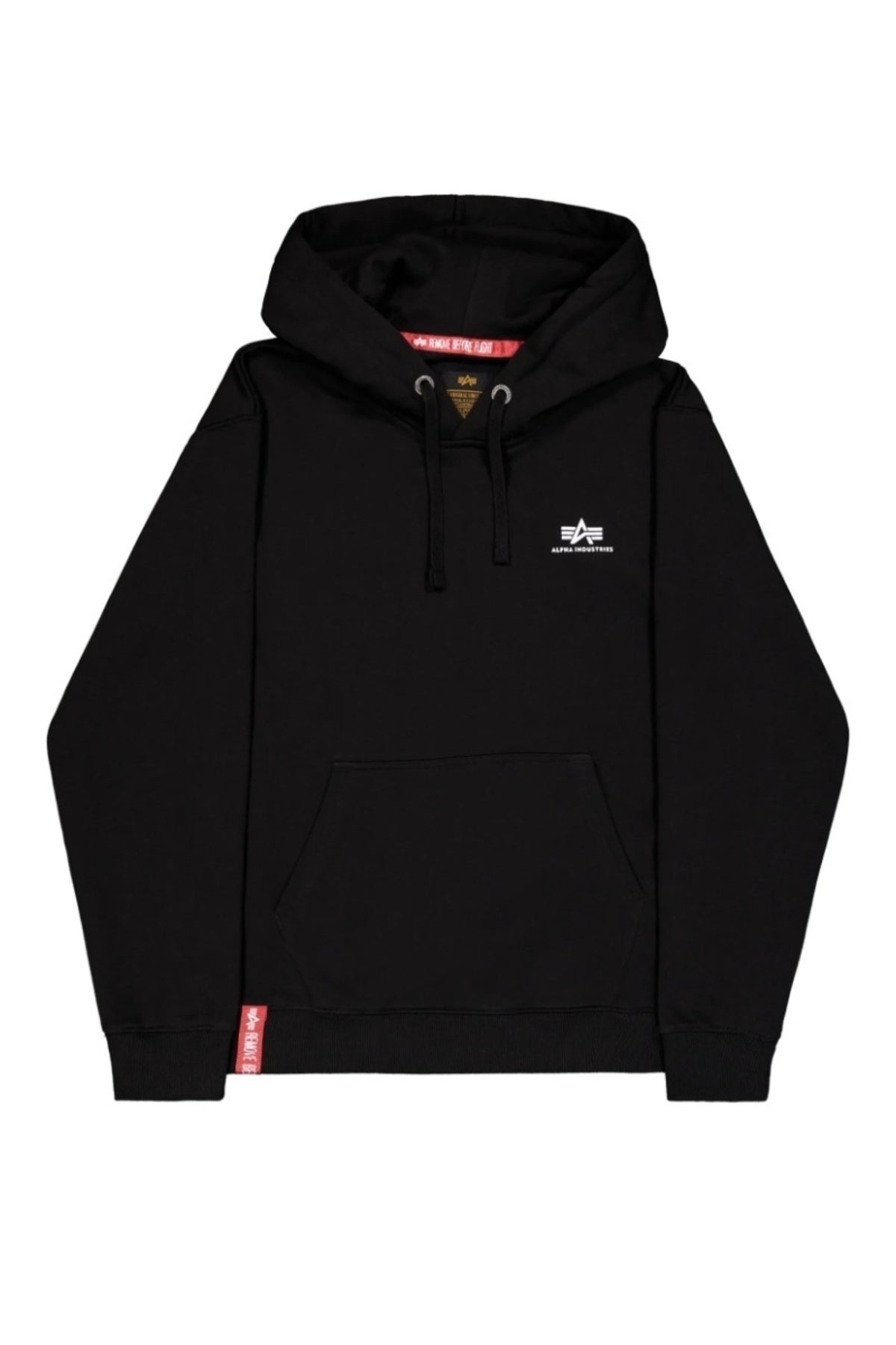ALPHA INDUSTRIES THE BASIC HOODIE en color NEGRO (4)