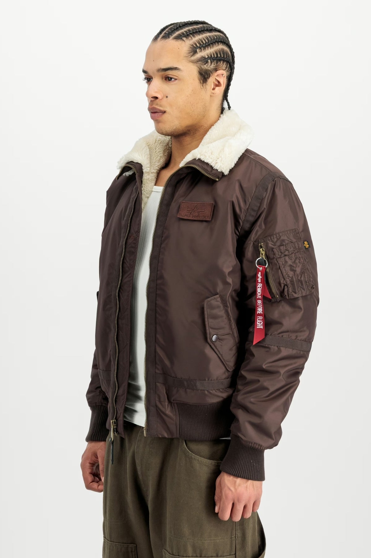 ALPHA INDUSTRIES THE B-15 III TT BOMBER JACKET en color MARRON (3)