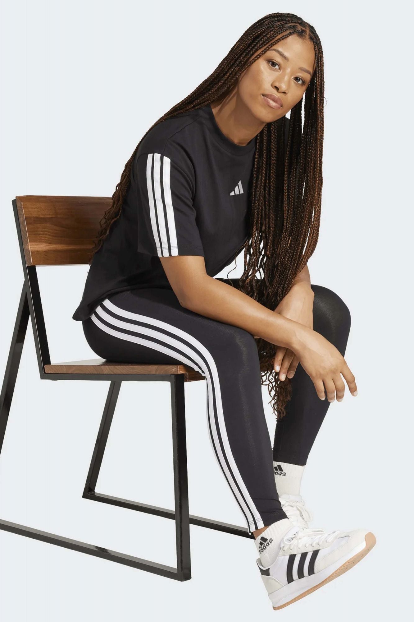 ADIDAS W 3S SJ LEG en color NEGRO (4)